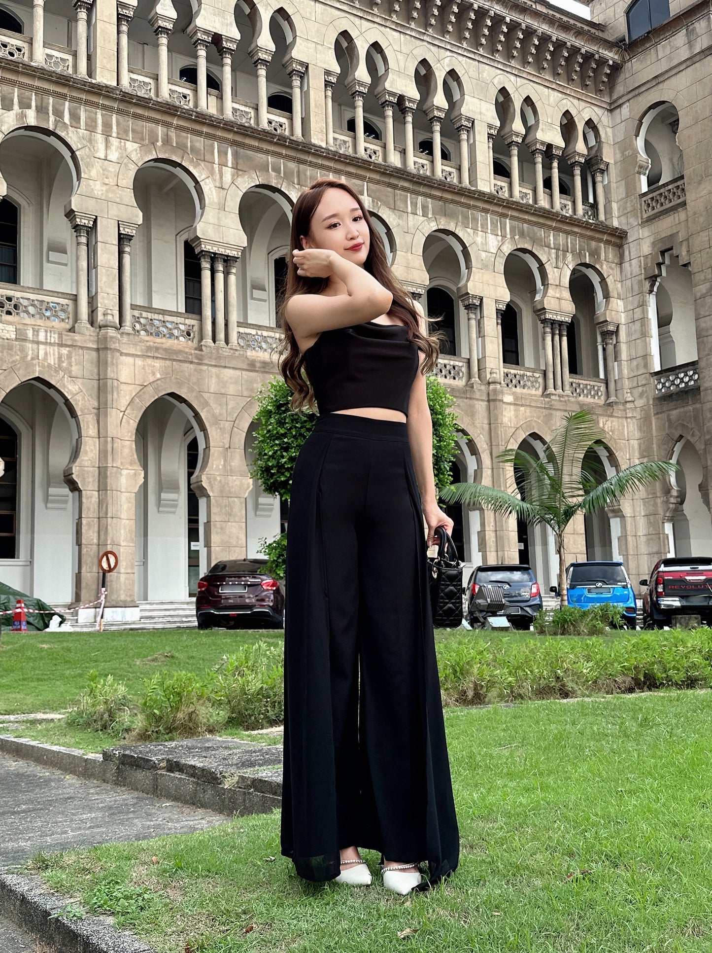 Callie High Waist Fairy Pant in Black