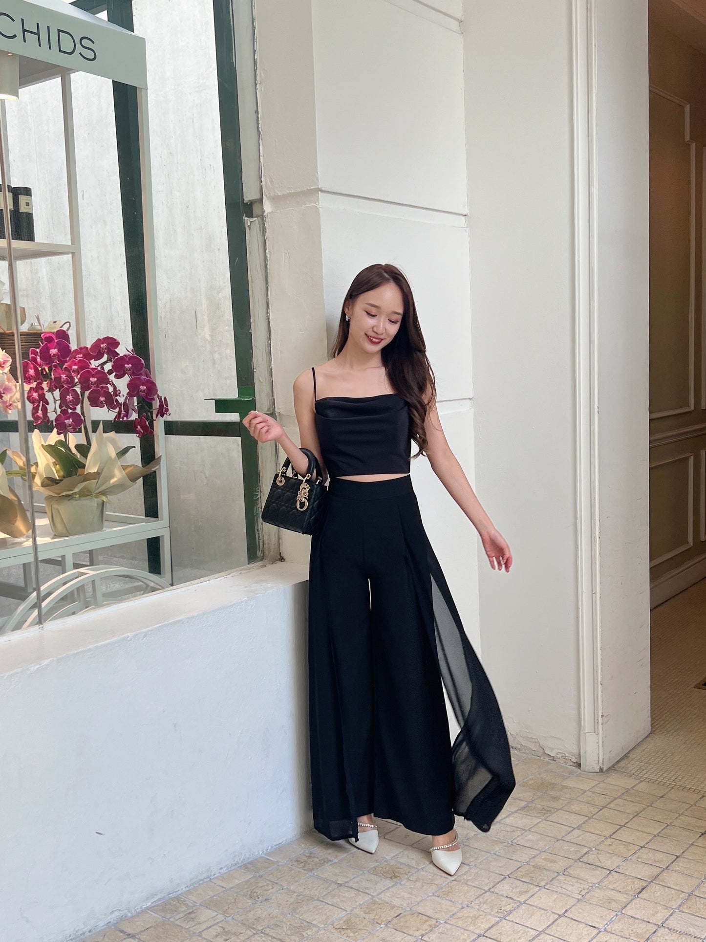 Callie High Waist Fairy Pant in Black
