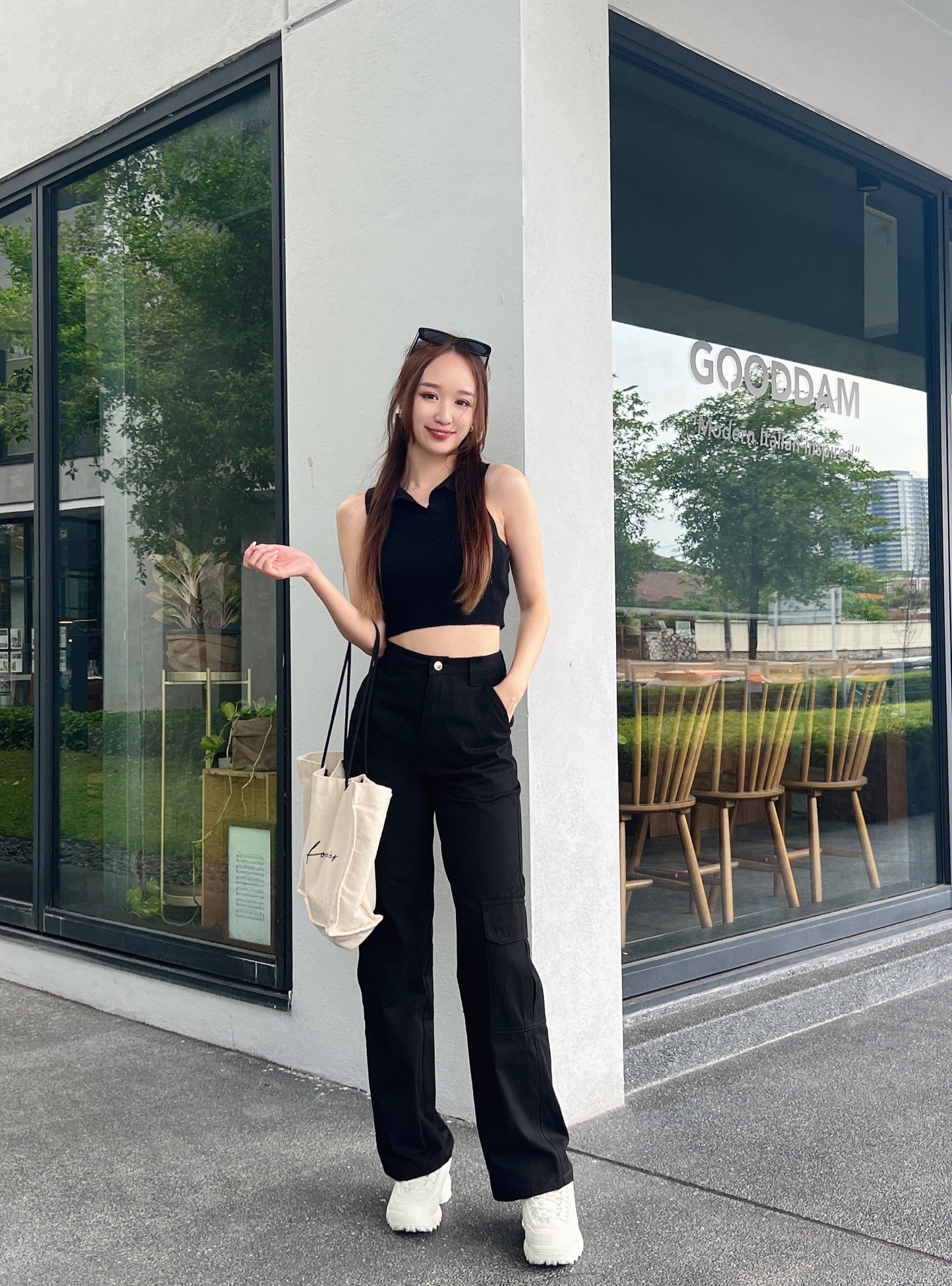 Casper Cargo Pant in Black