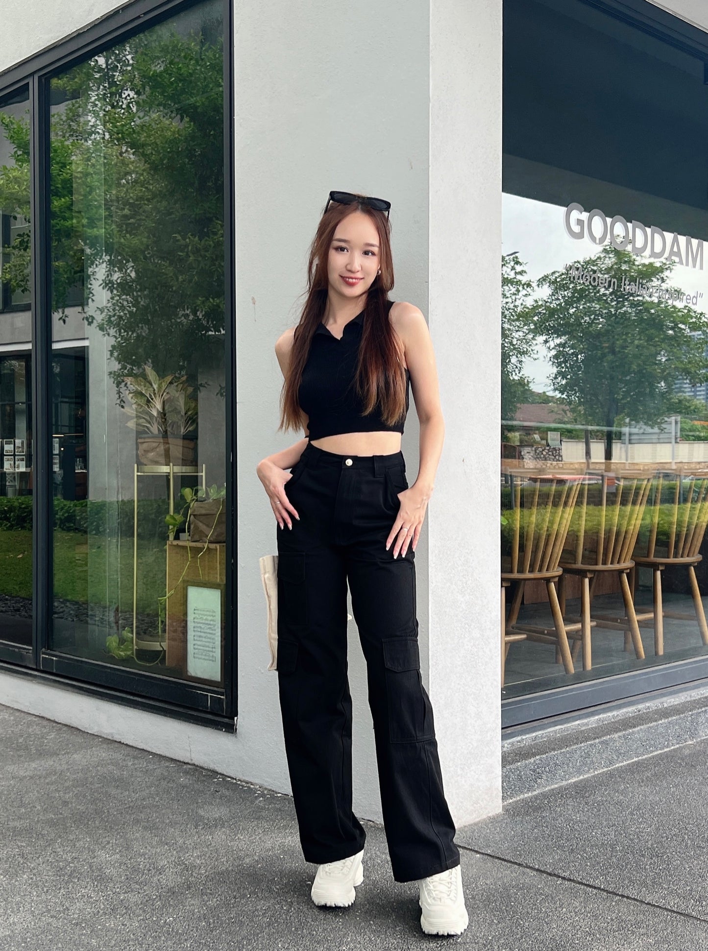 Casper Cargo Pant in Black