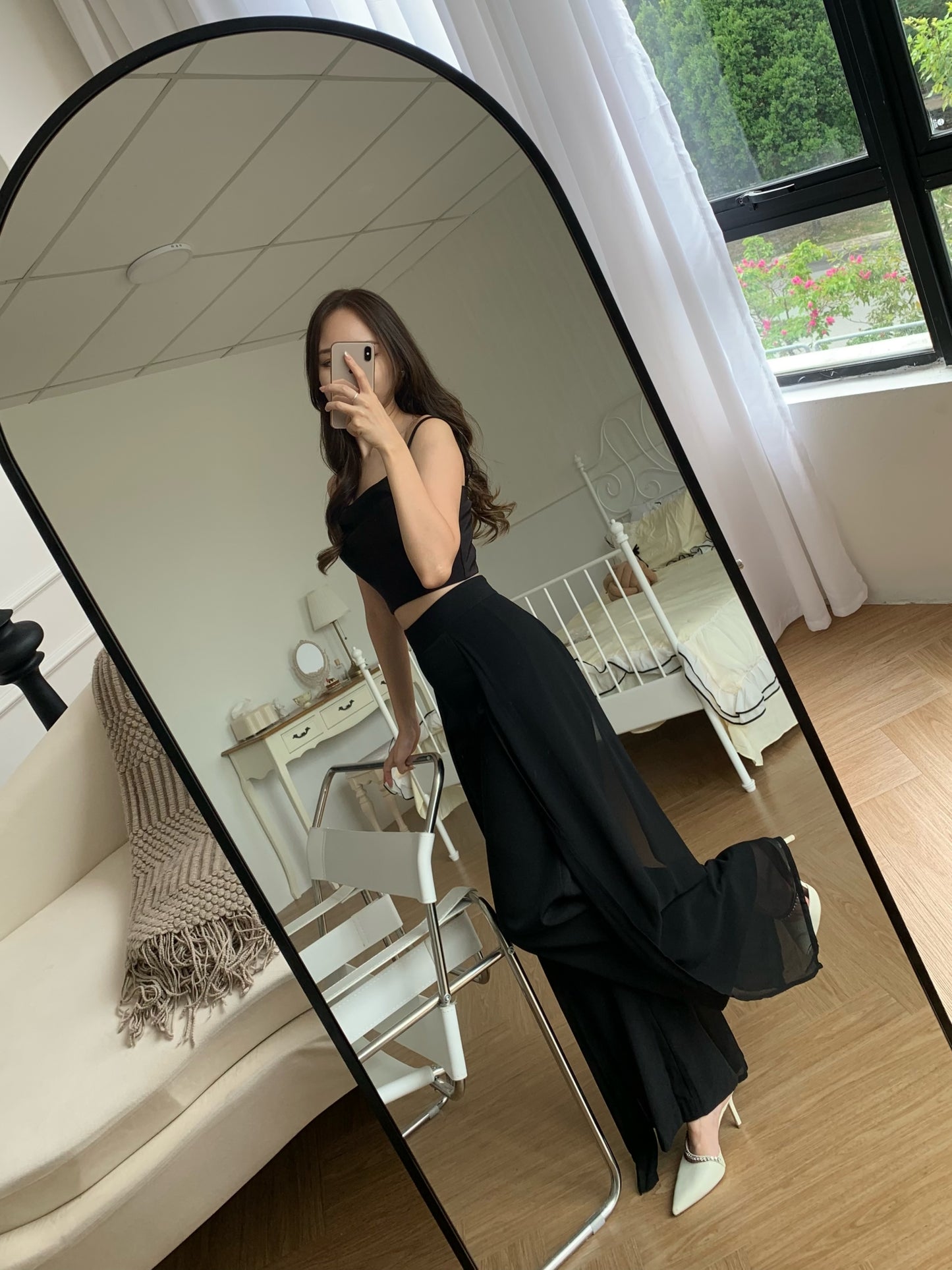 Callie High Waist Fairy Pant in Black