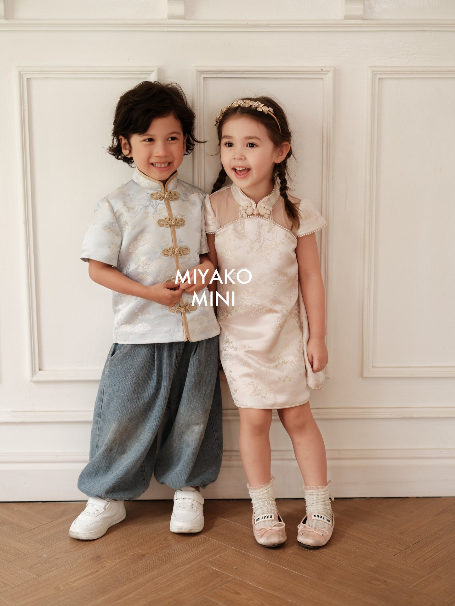 (DEFECT)【一见倾心】Stella Cheongsam Girl Dress in Blue