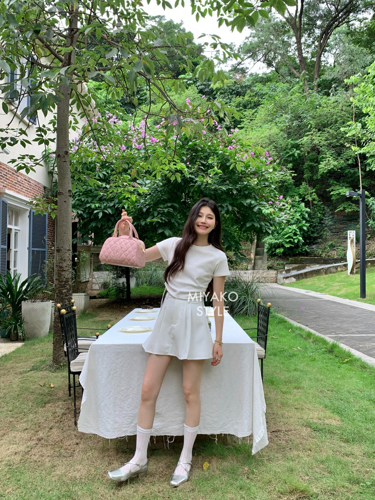 Aurora tennis skirt in White