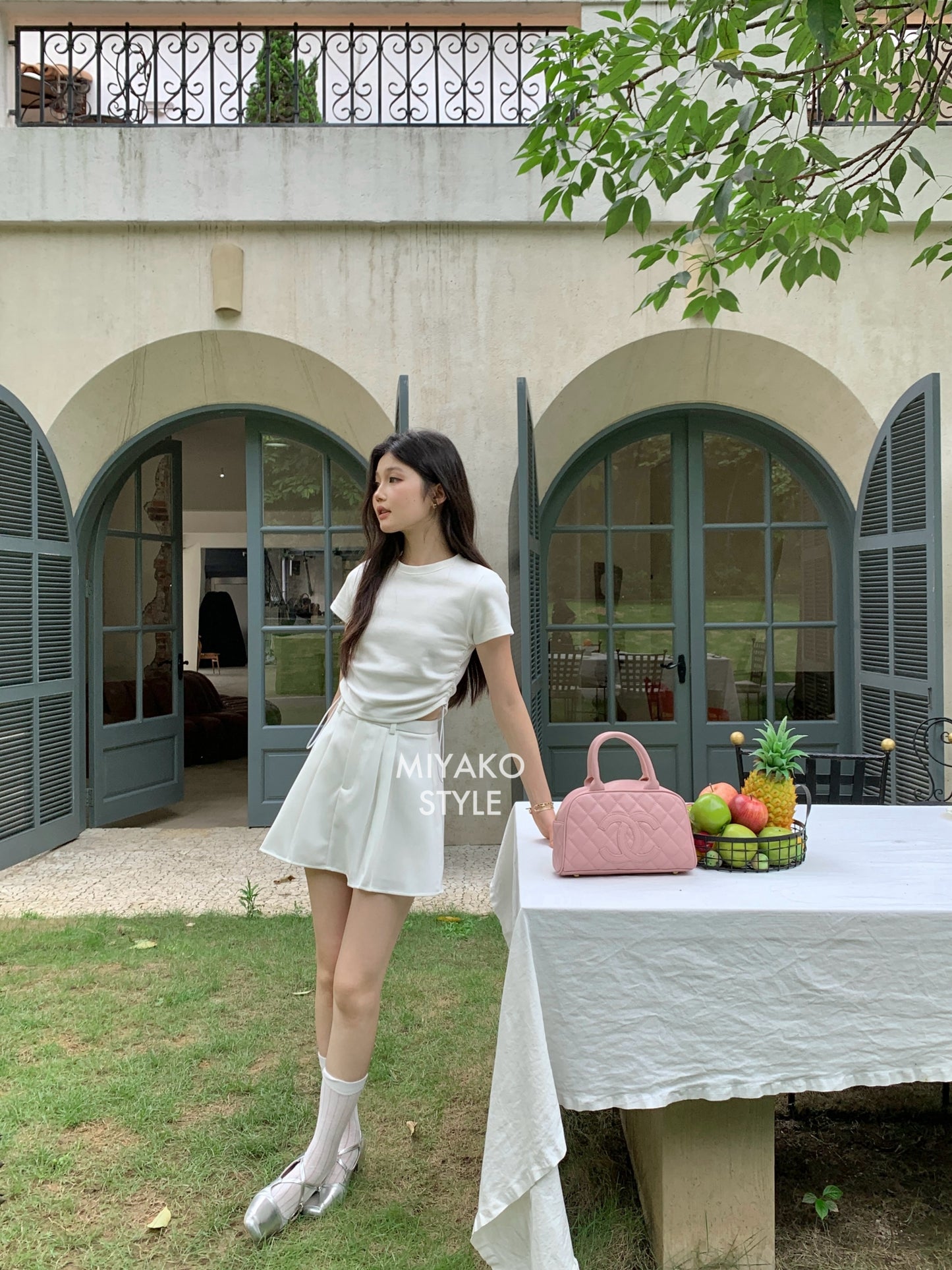 Aurora tennis skirt in White