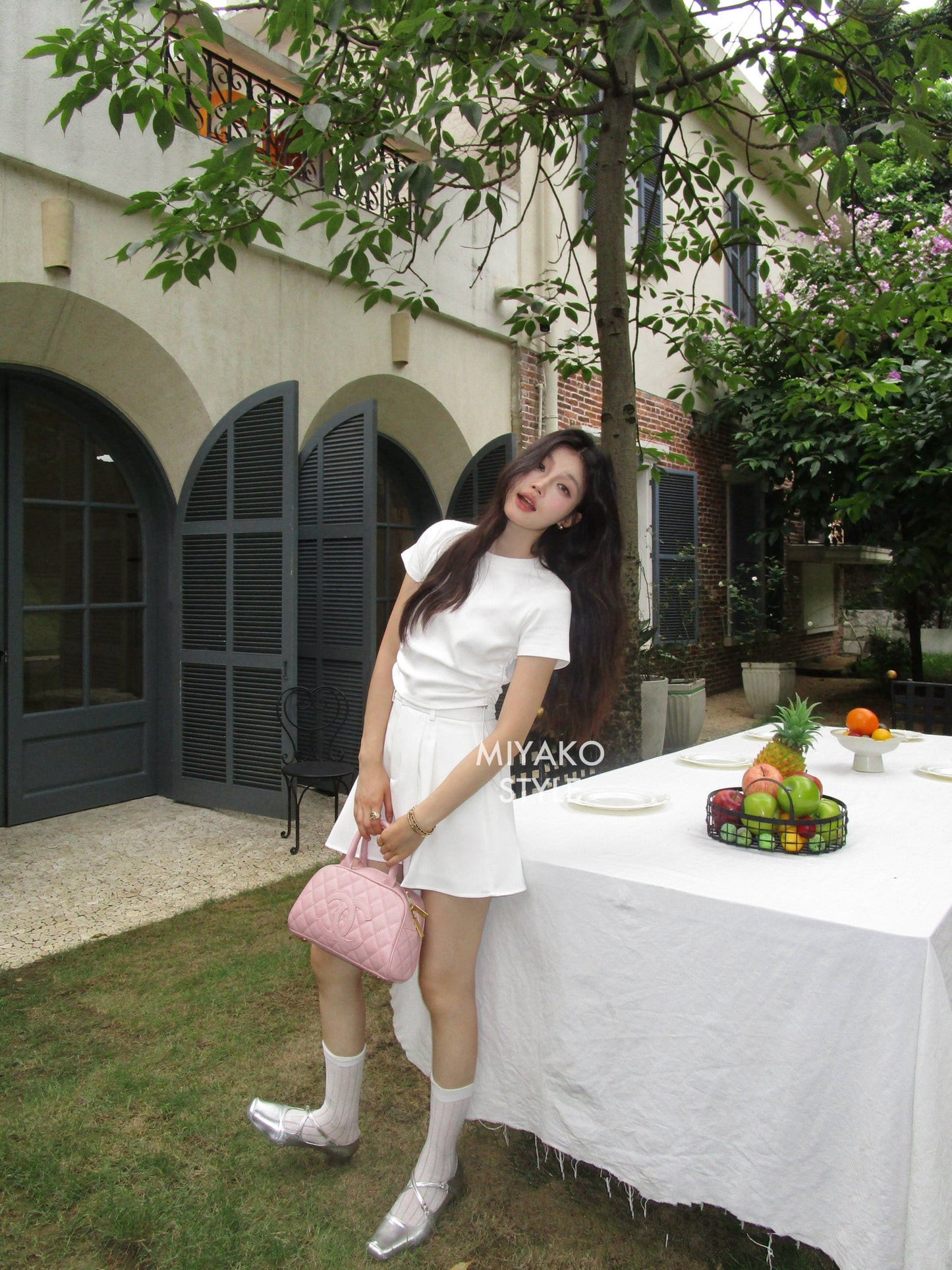 Aurora tennis skirt in White