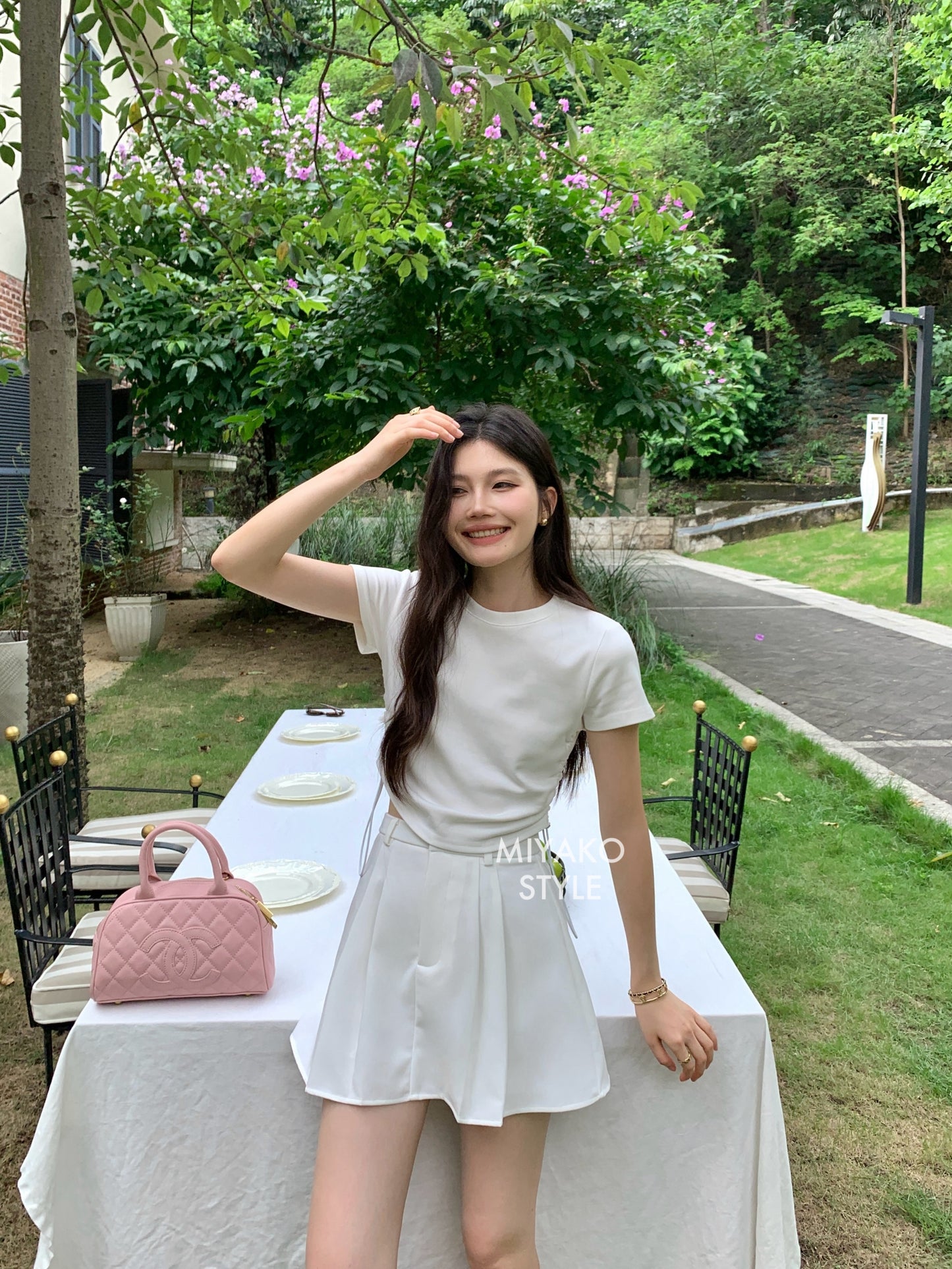 Aurora tennis skirt in White