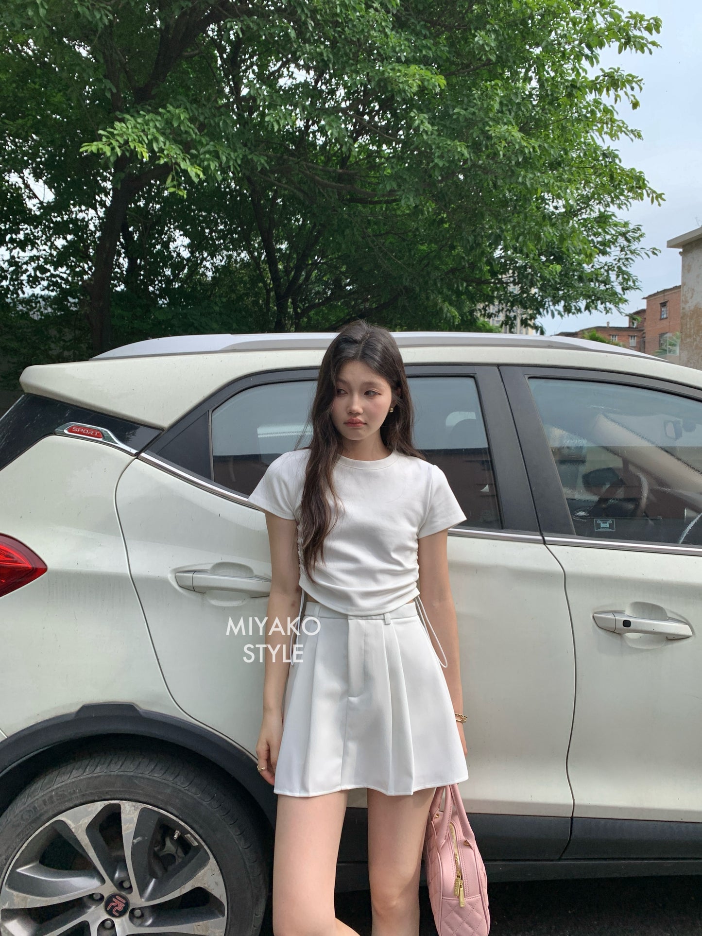 Aurora tennis skirt in White