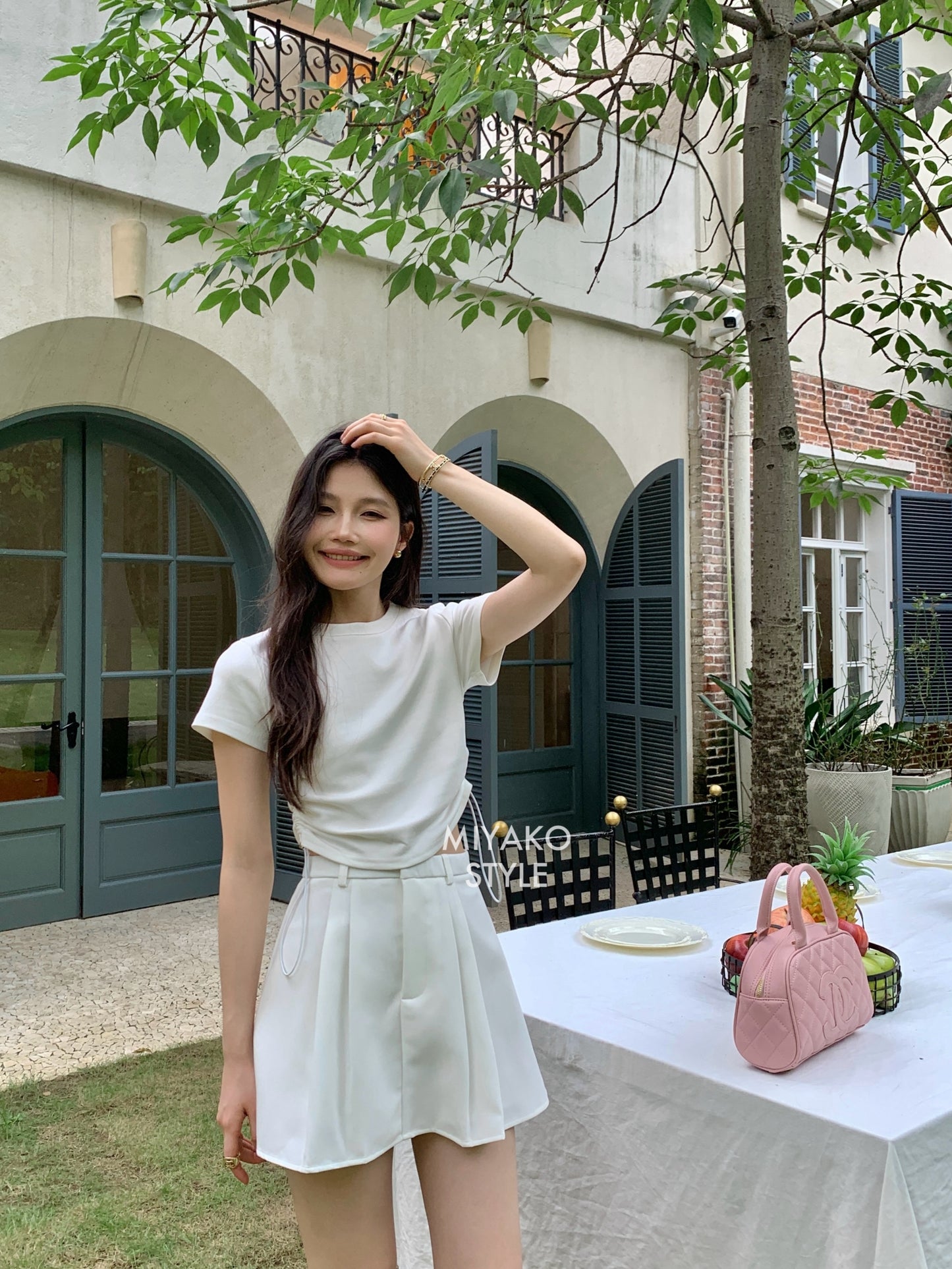 Aurora tennis skirt in White
