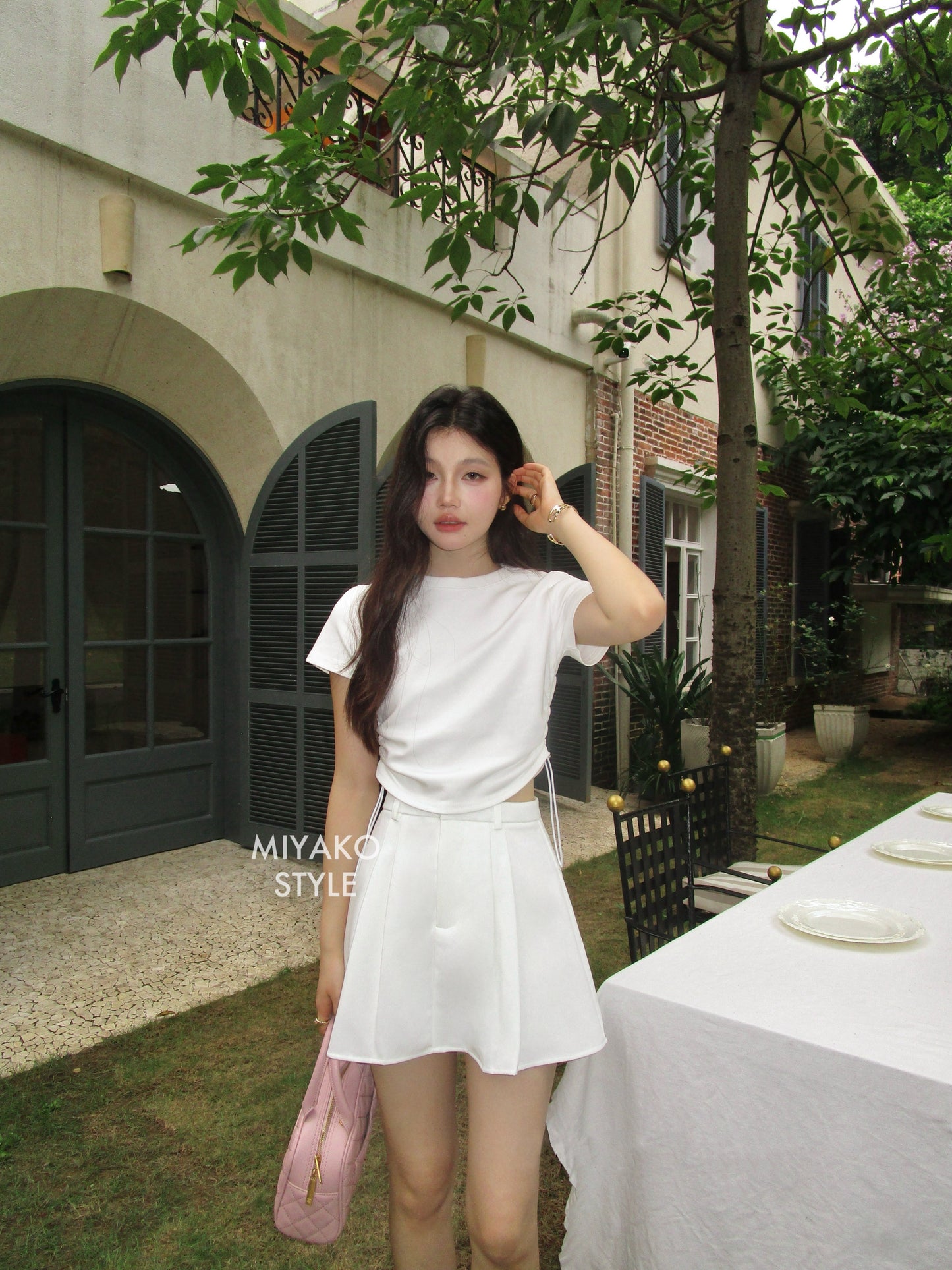 Aurora tennis skirt in White