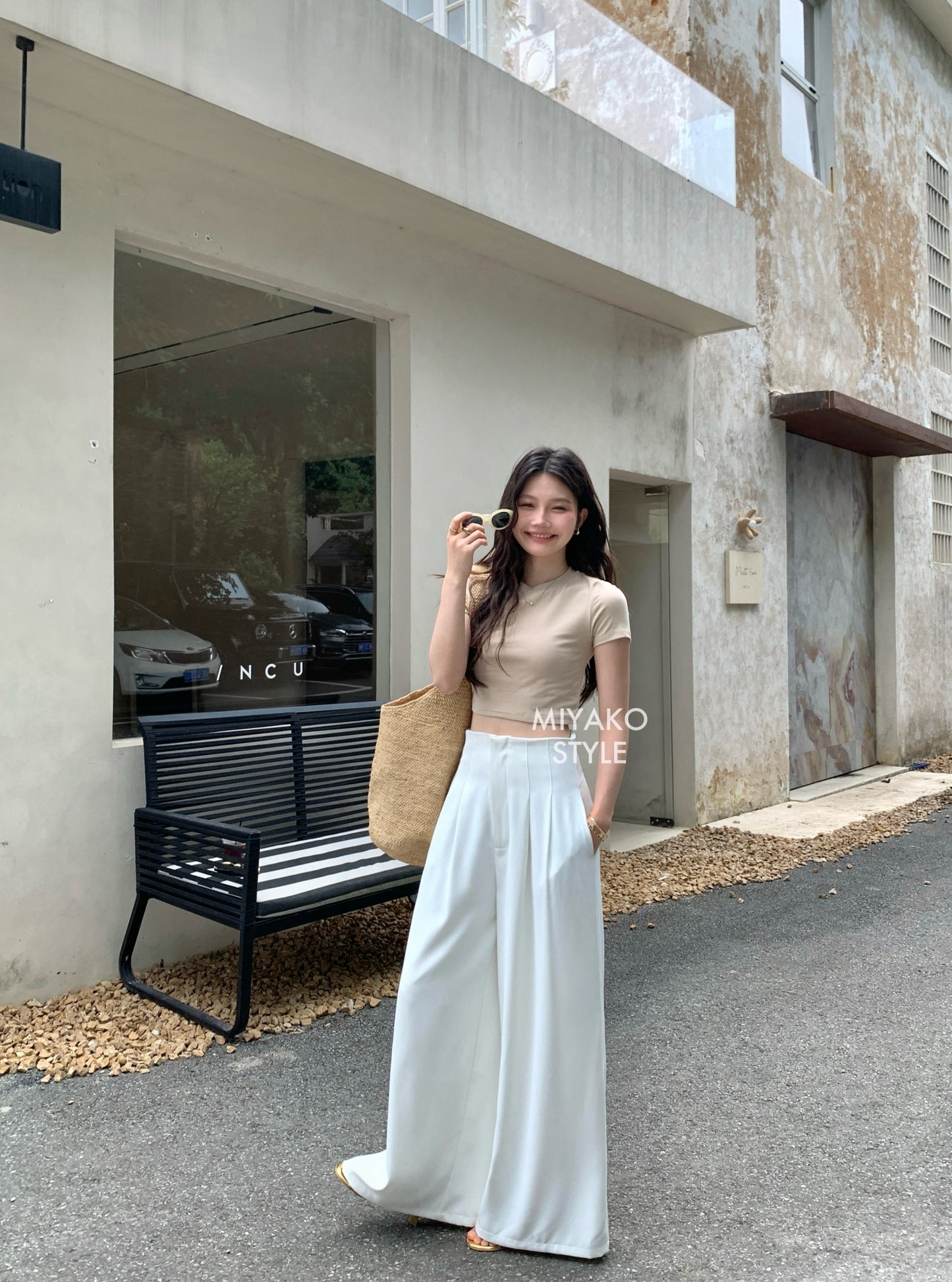 (DEFECT) Adele High Waist Long Pants