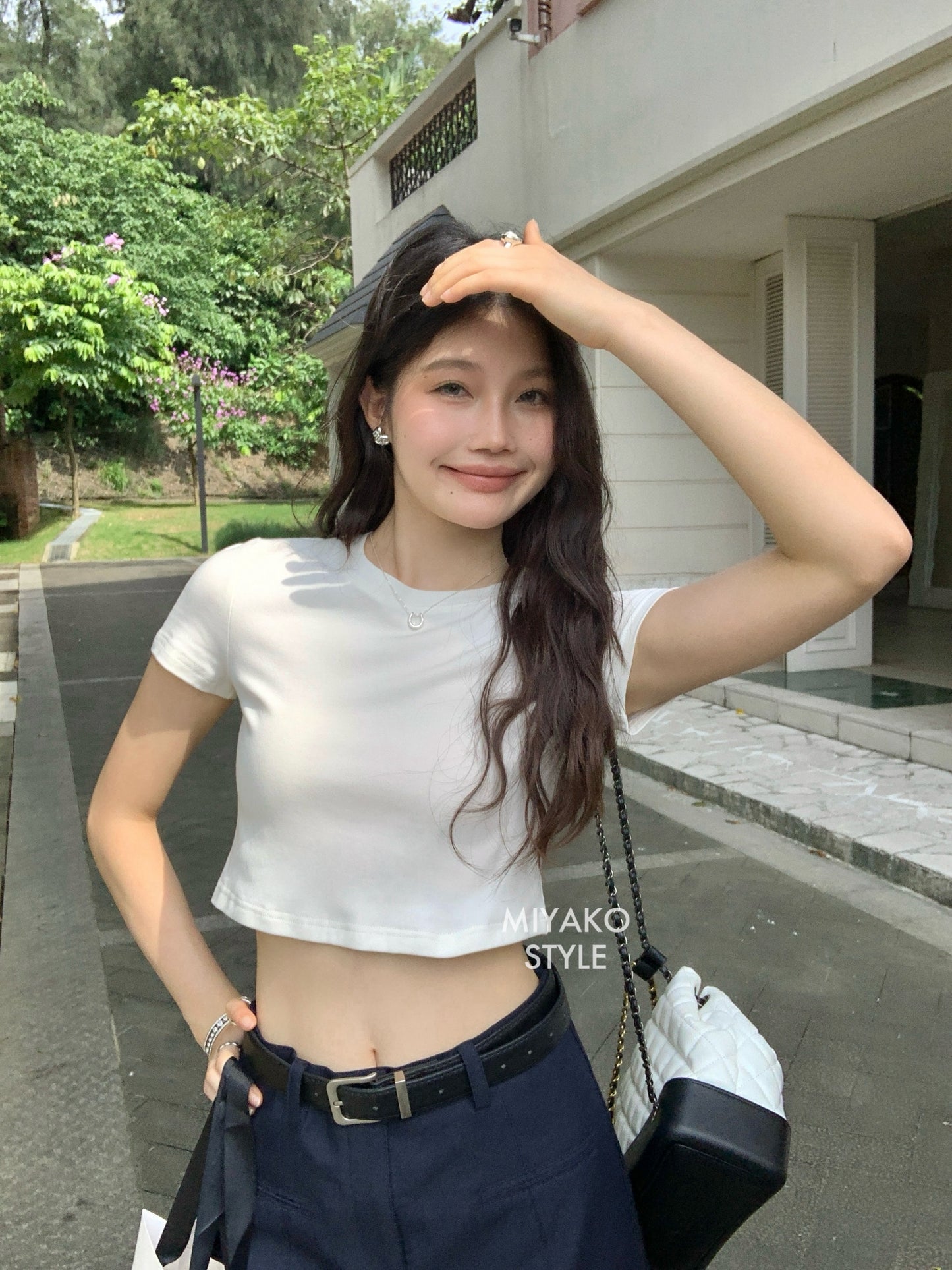 (DEFECT) Anna Short Sleeve Crop Top