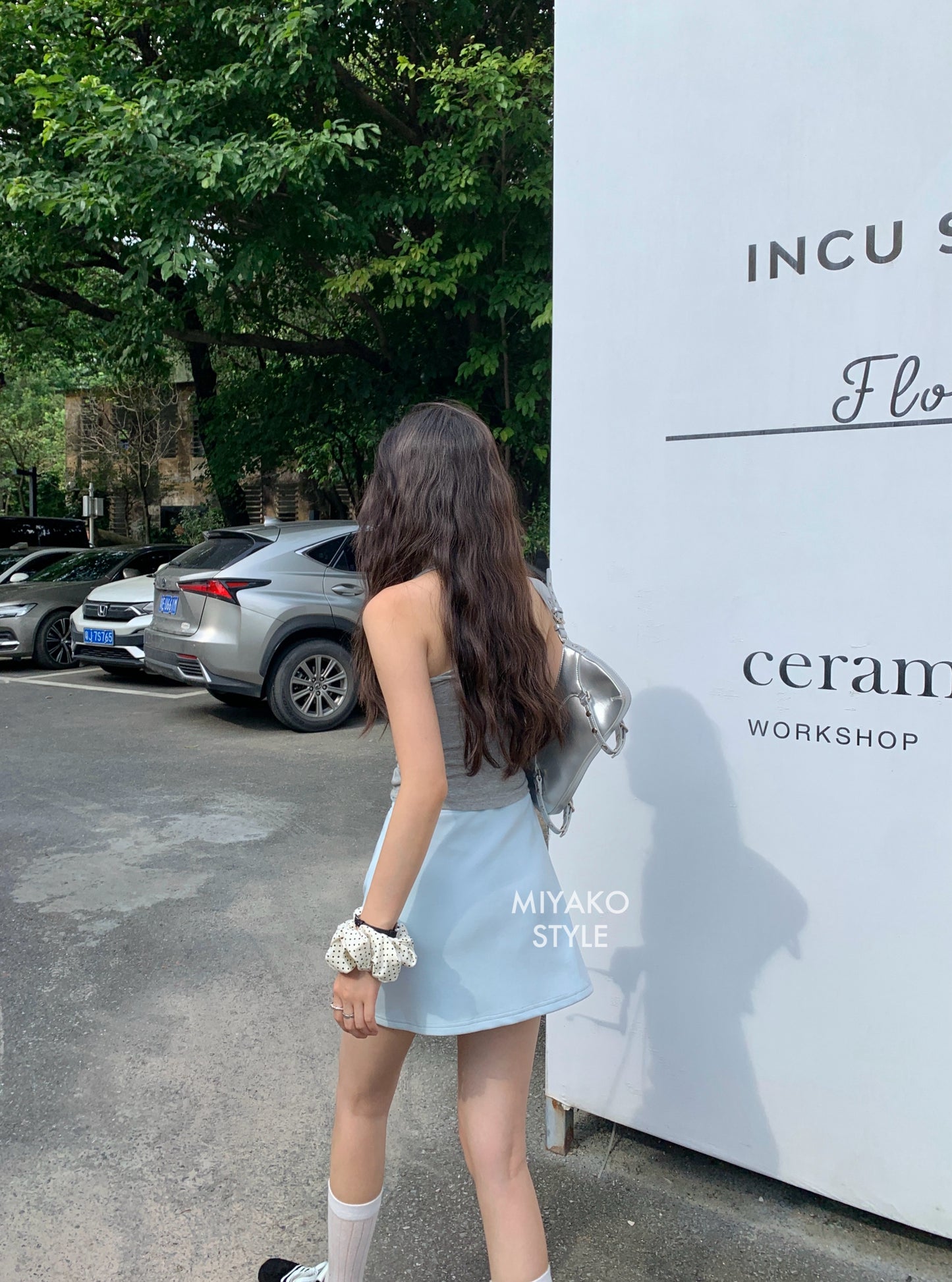 Cheese Mini Skirt in Blue 藍色短裙