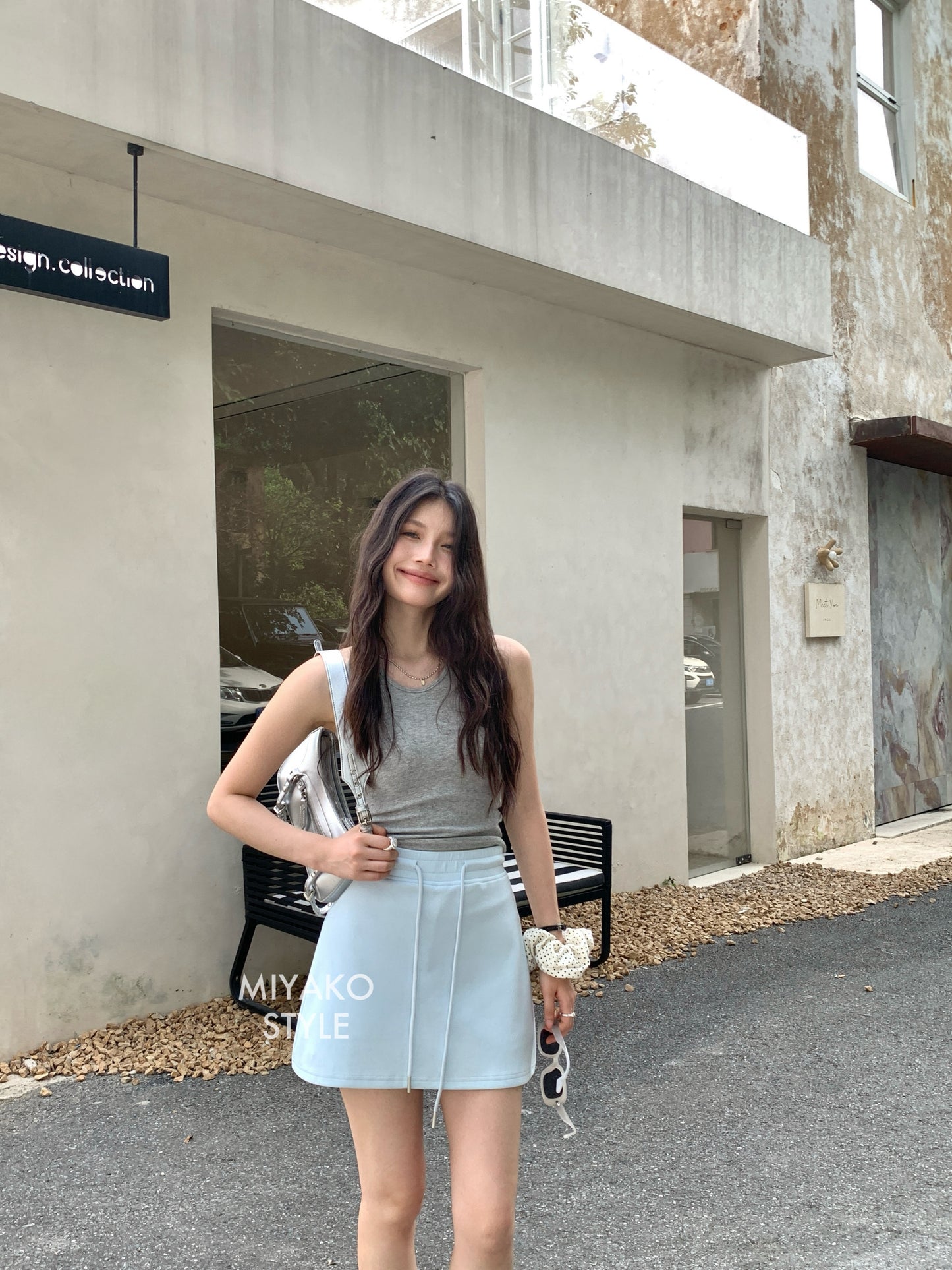 Cheese Mini Skirt in Blue 藍色短裙