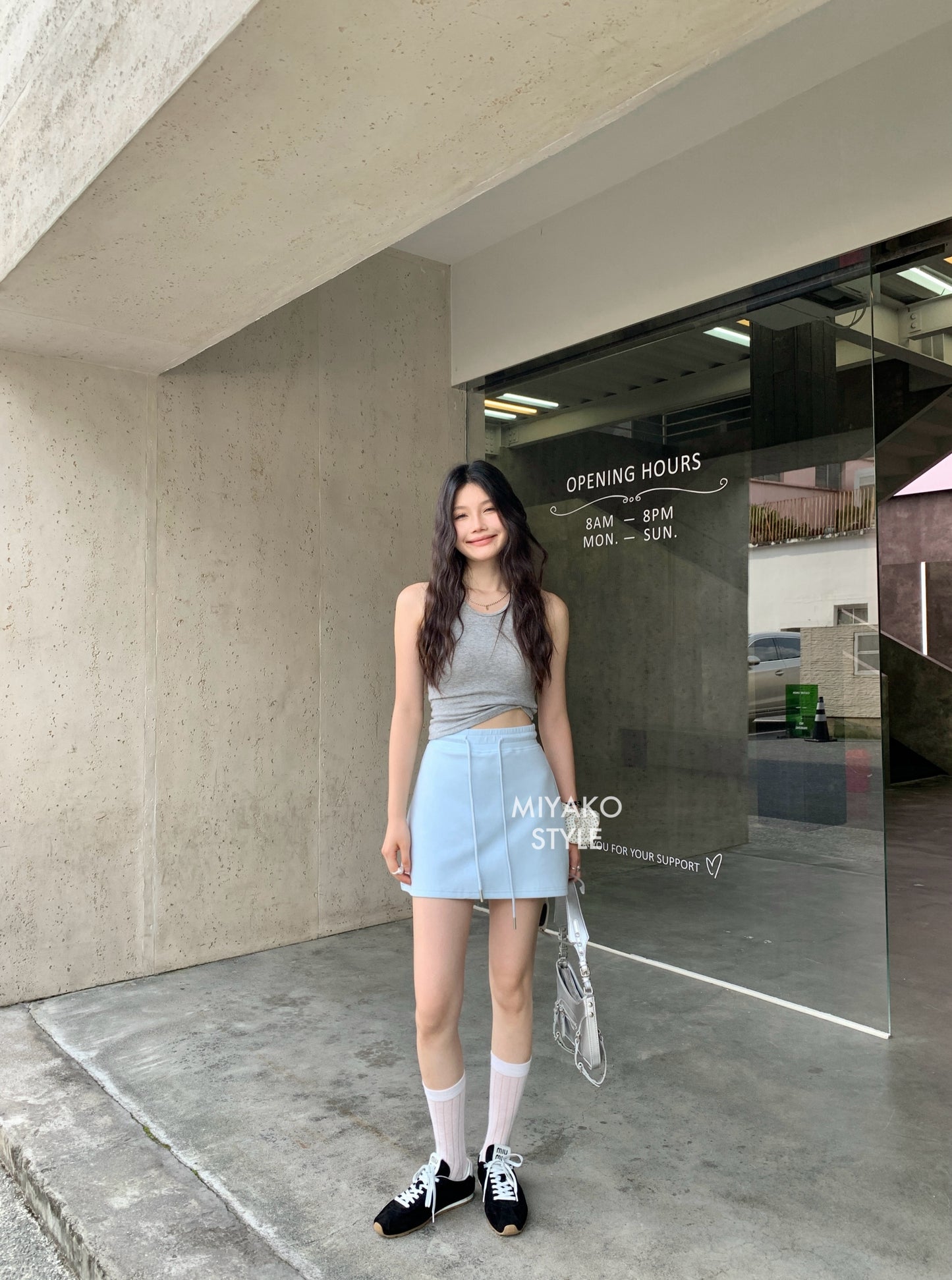 Cheese Mini Skirt in Blue 藍色短裙