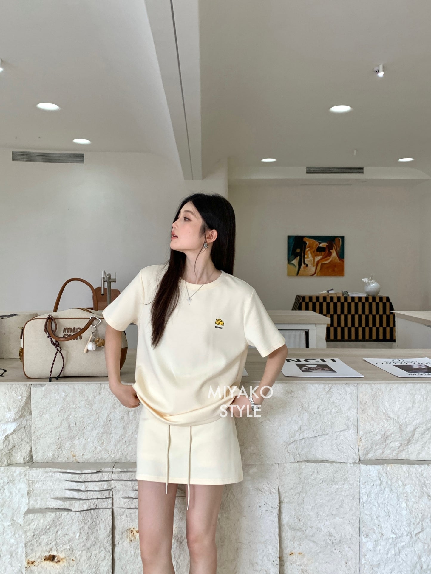 Cheese T shirt in Yellow 黃色T恤