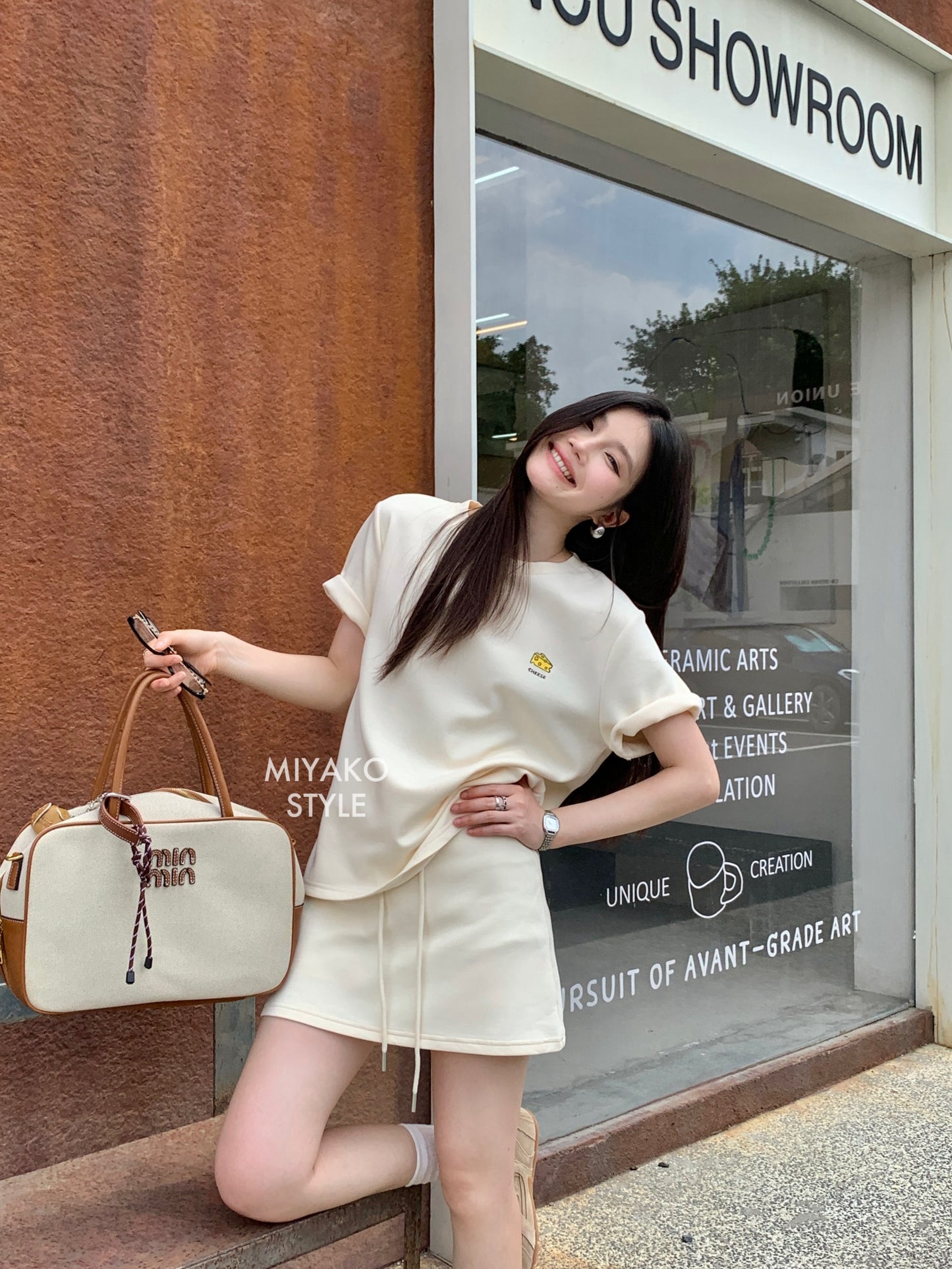 Cheese Mini Skirt in Yellow 黃色短裙