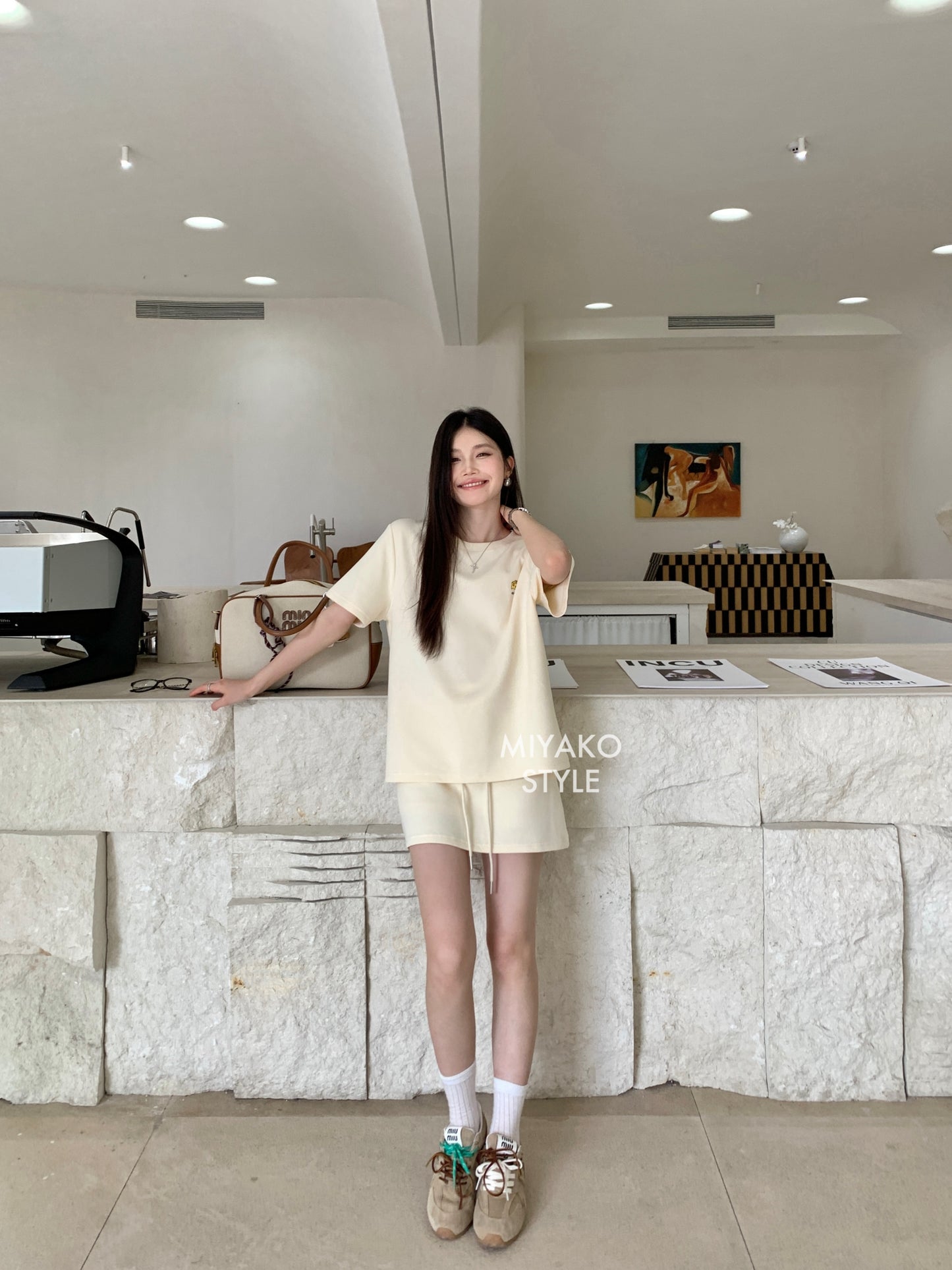 Cheese Mini Skirt in Yellow 黃色短裙