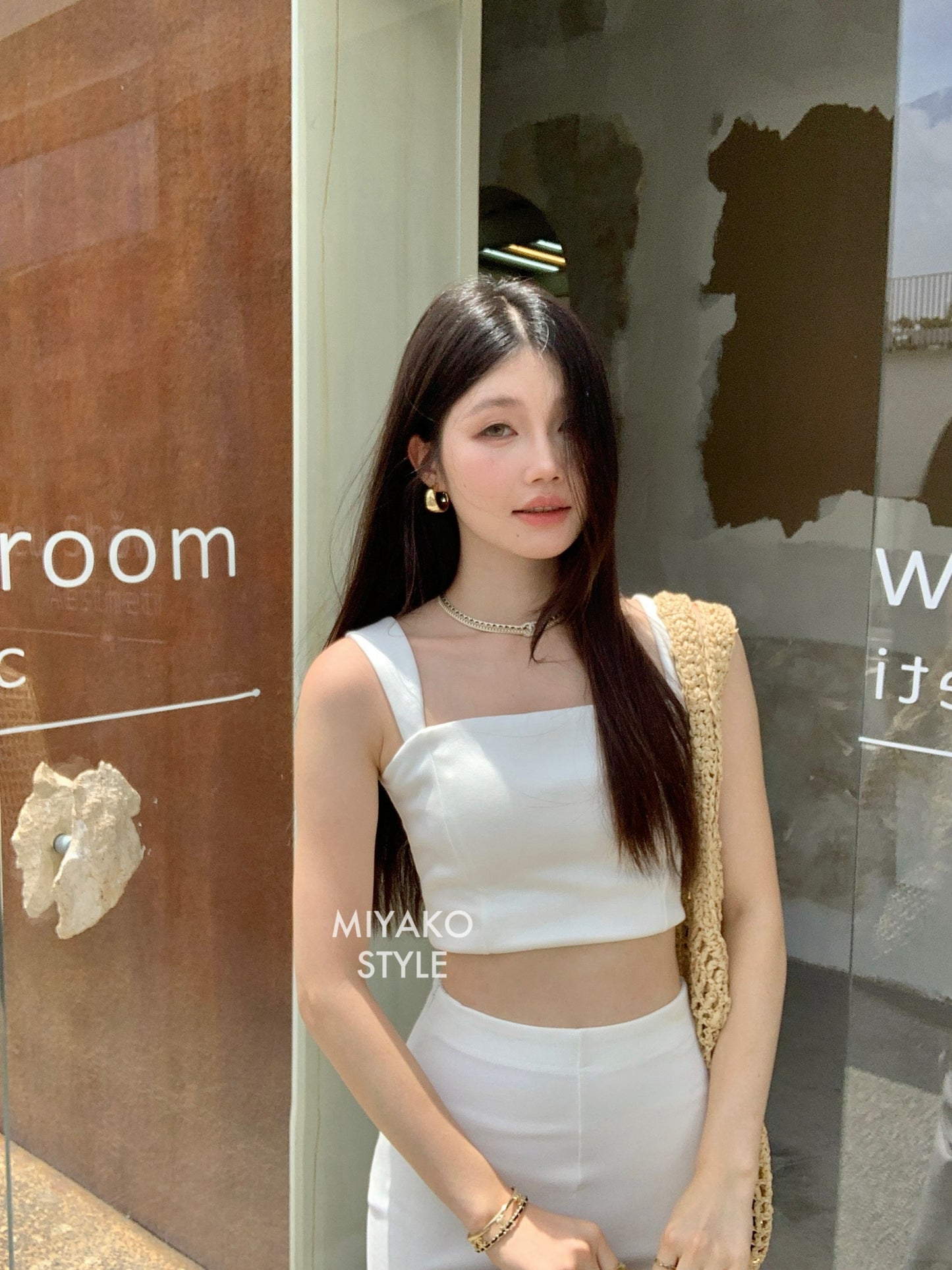 The New Premium Bra Crop Top in White