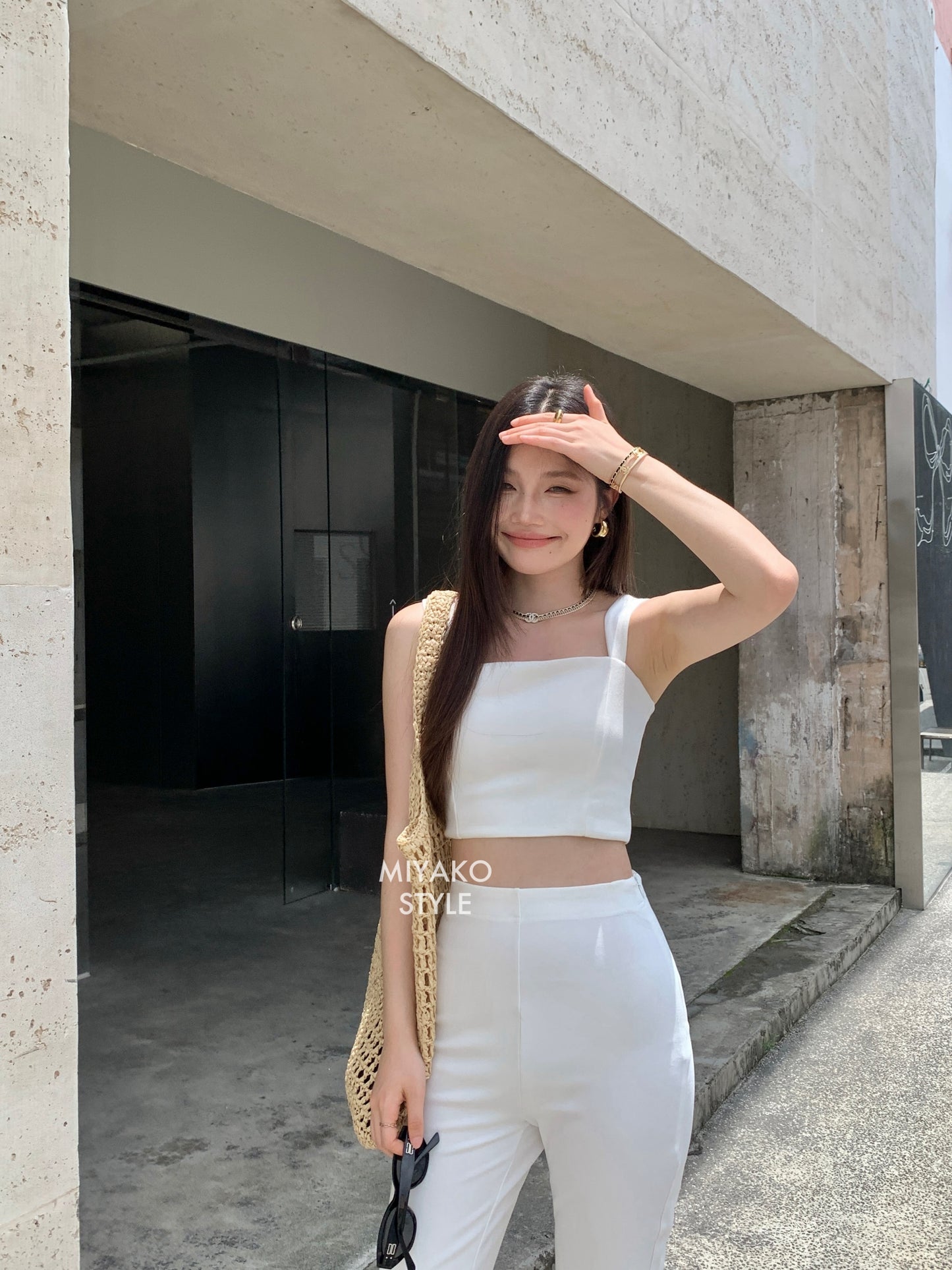 The New Premium Bra Crop Top in White