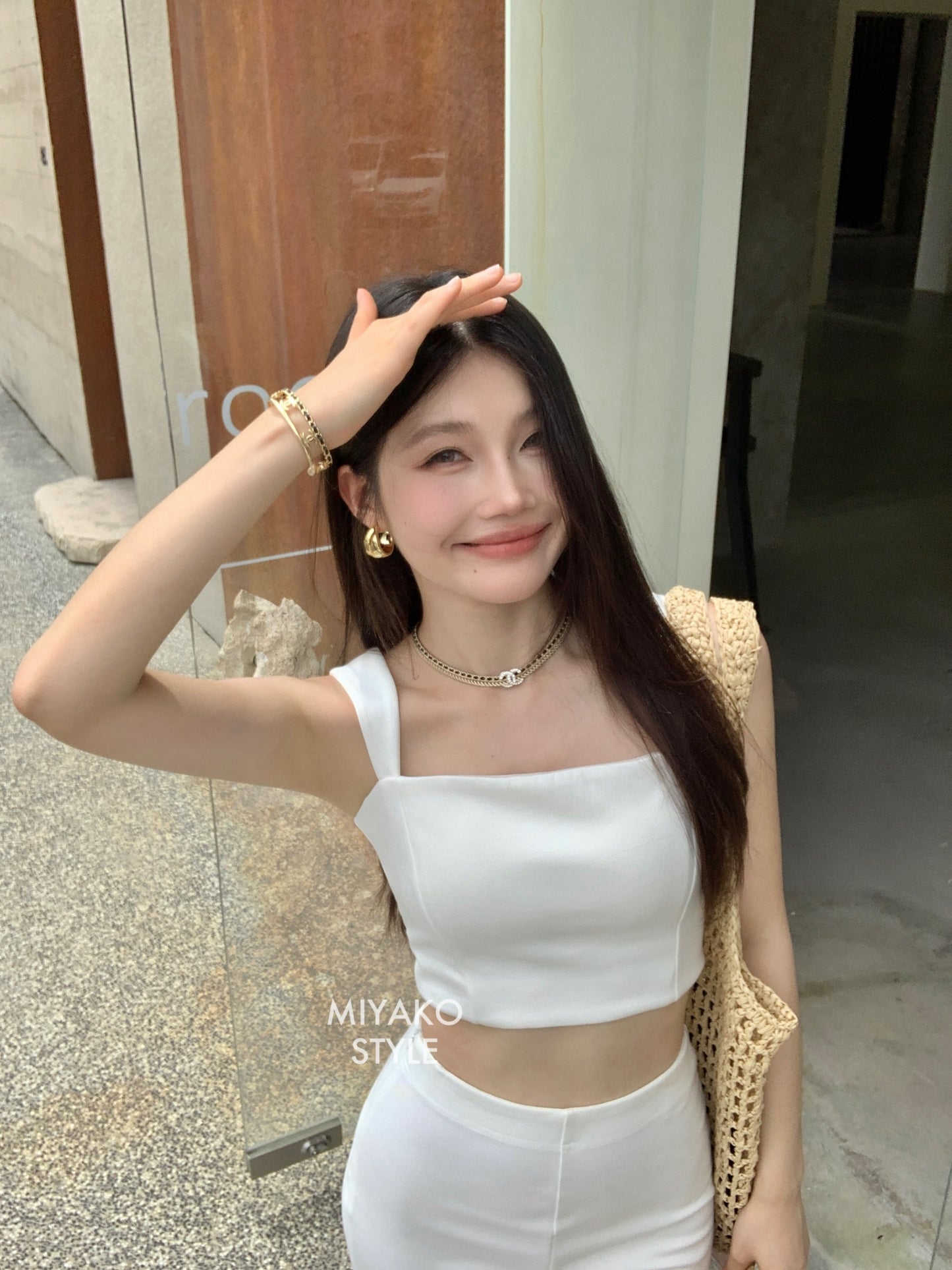 The New Premium Bra Crop Top in White