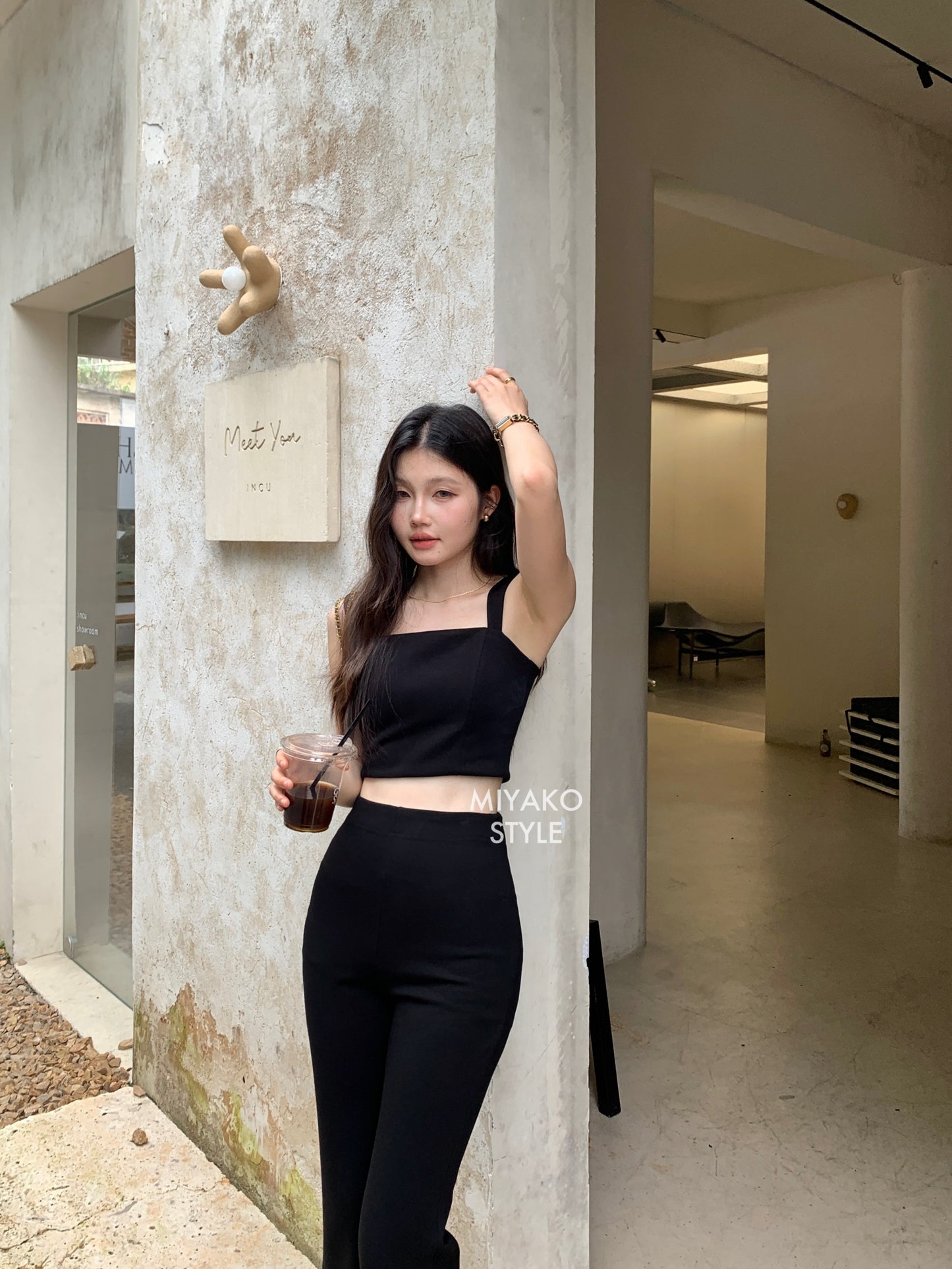 The New Premium Bra Crop Top in Black