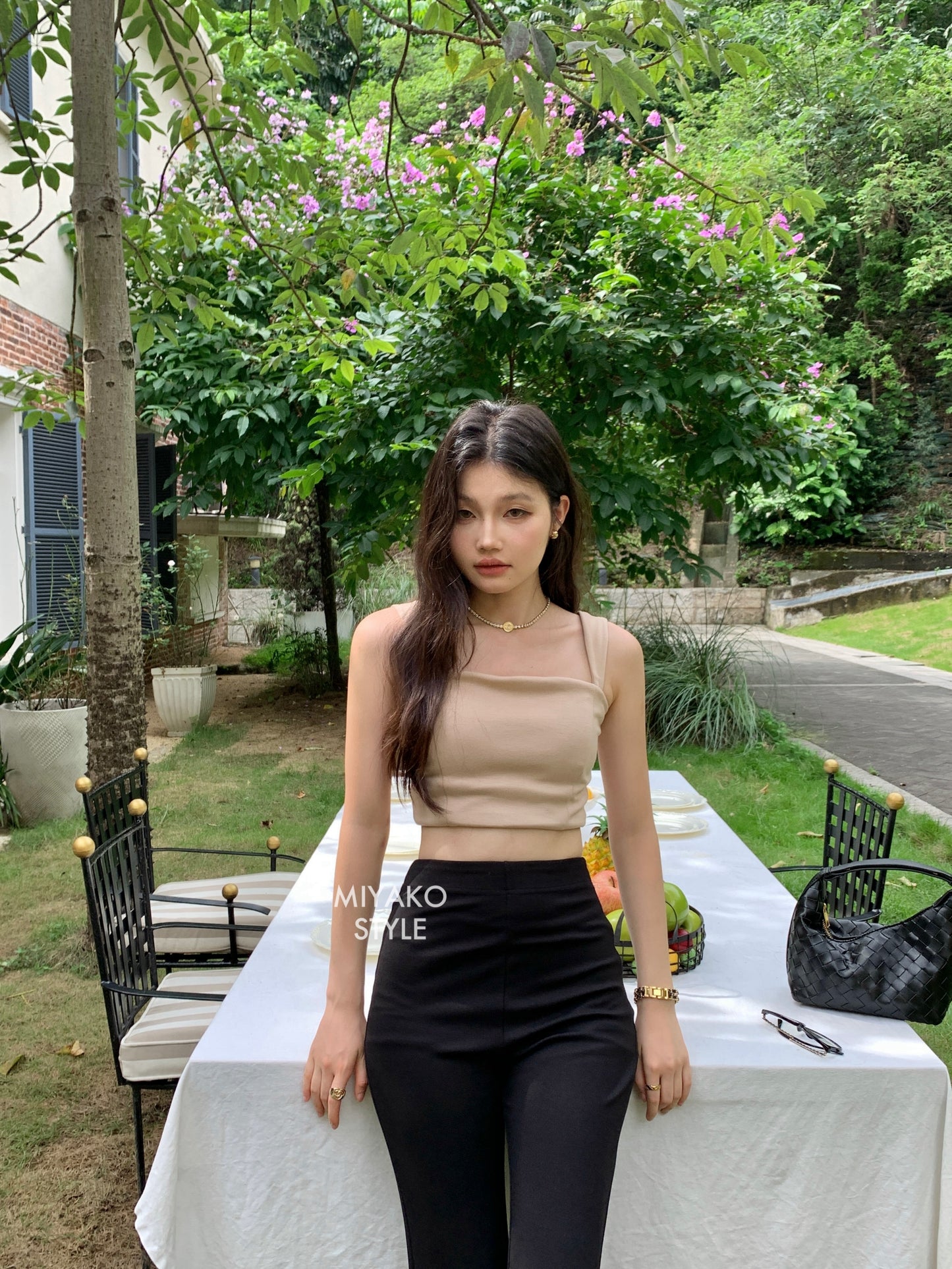 The New Premium Bra Crop Top in Khaki