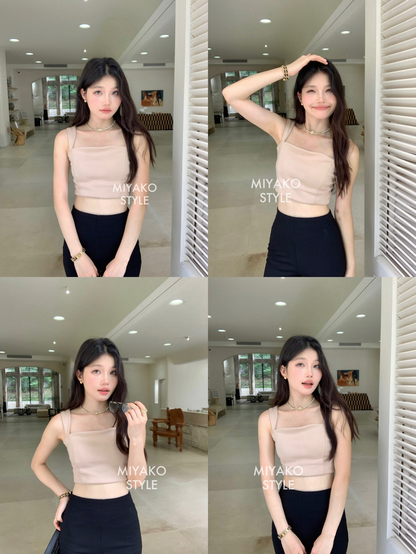 The New Premium Bra Crop Top in Khaki