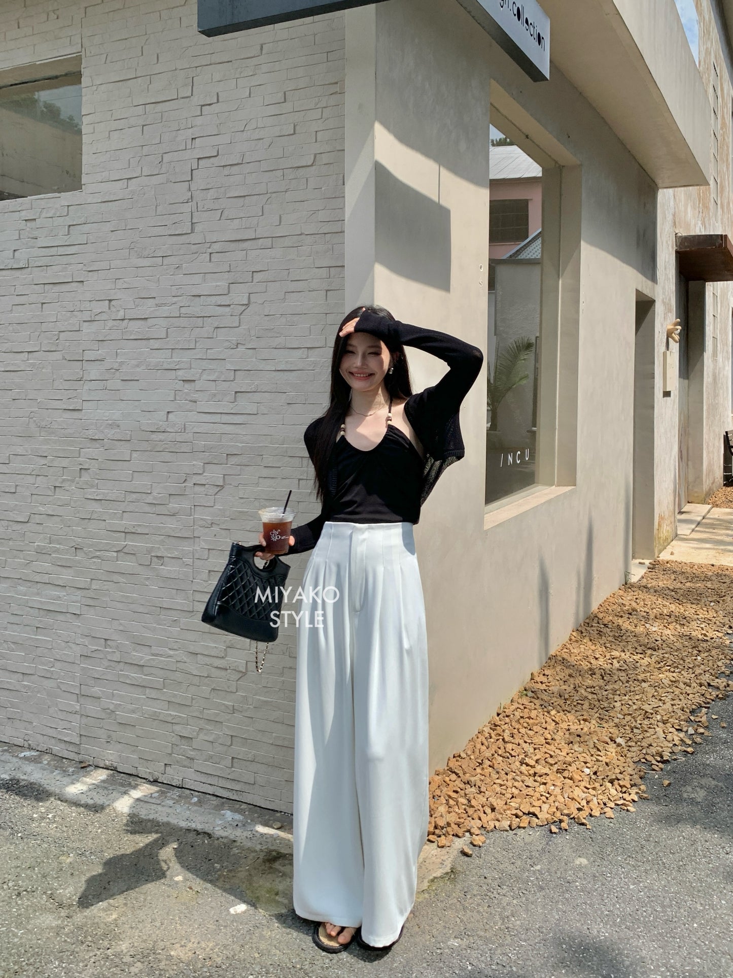 (DEFECT) Adele High Waist Long Pants