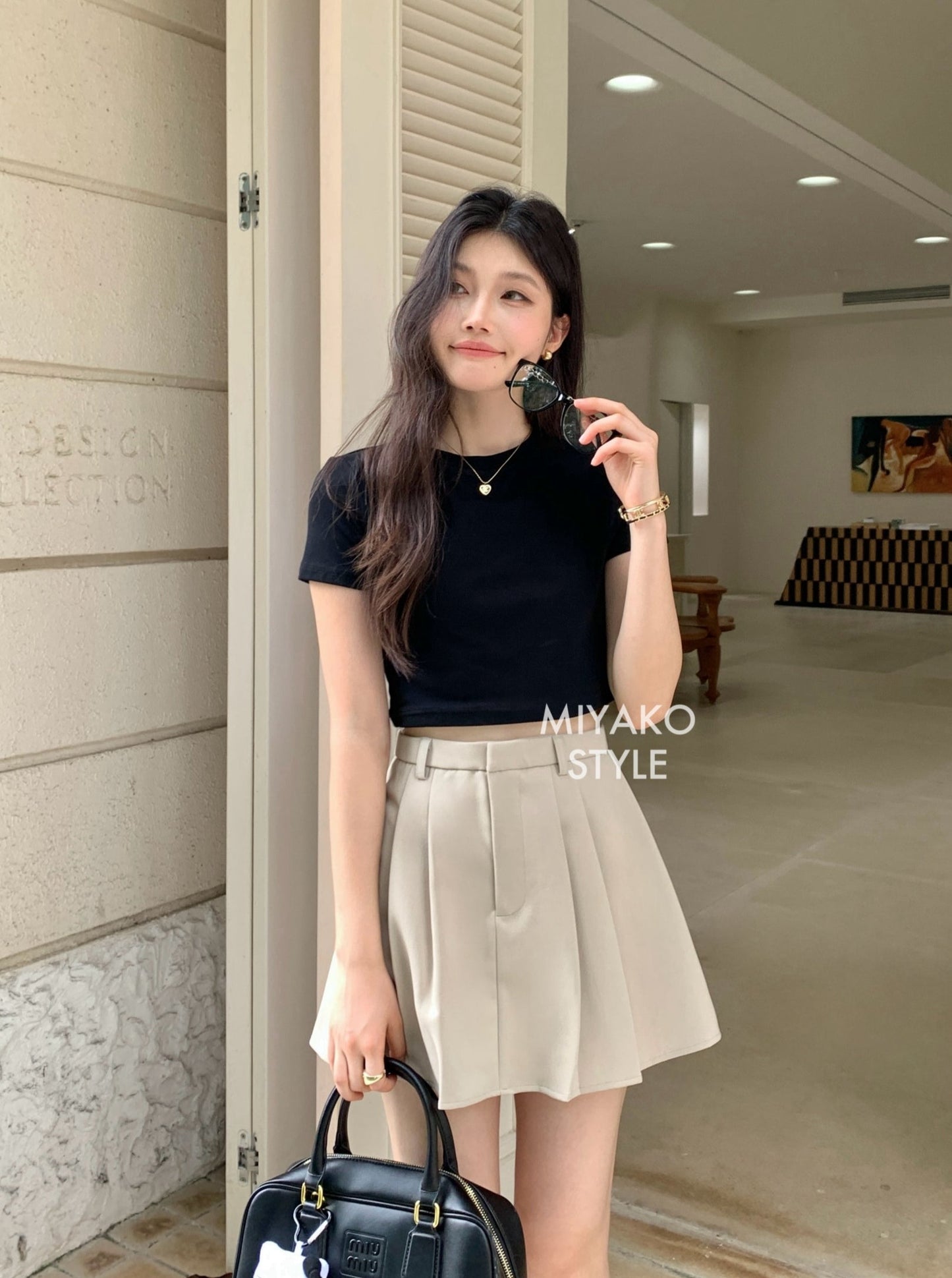 Aurora tennis skirt in Khaki