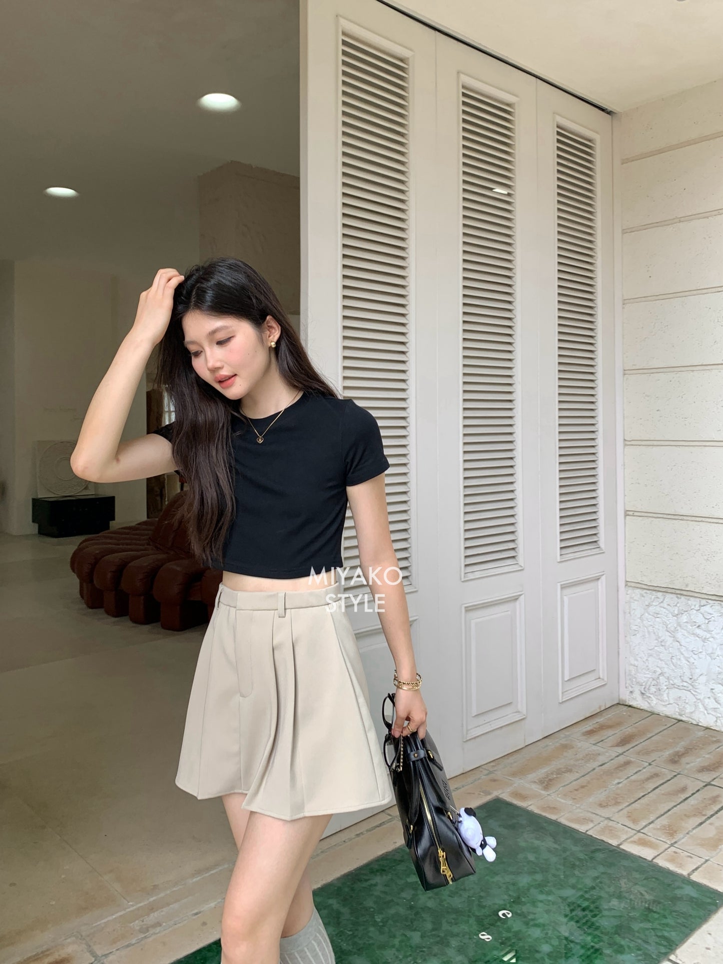 Aurora tennis skirt in Khaki