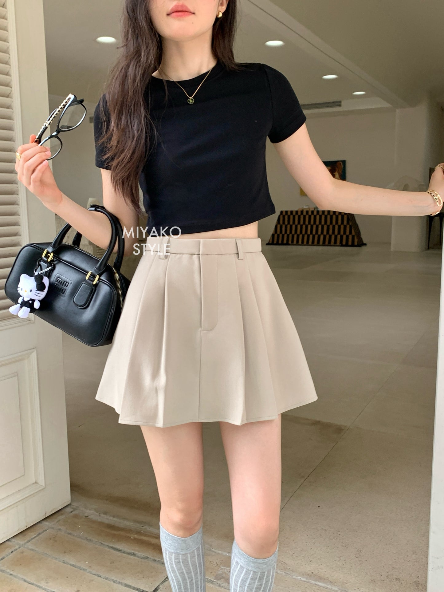 Aurora tennis skirt in Khaki