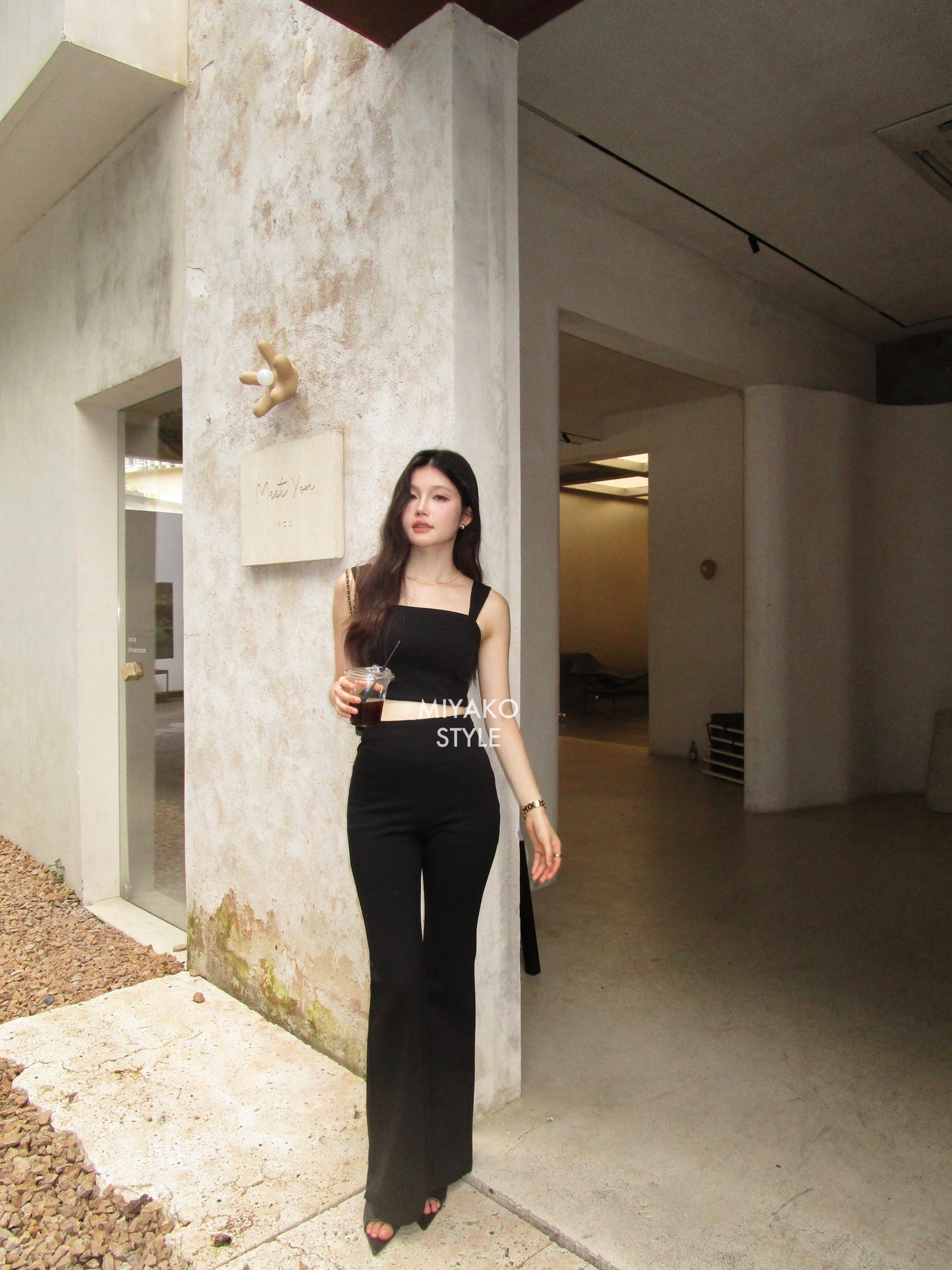 The New Premium Bra Crop Top in Black