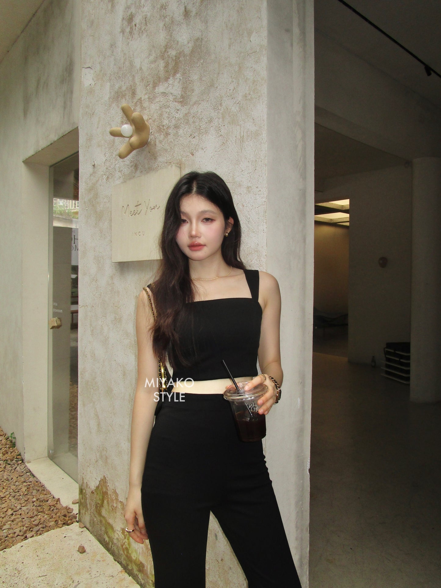 The New Premium Bra Crop Top in Black