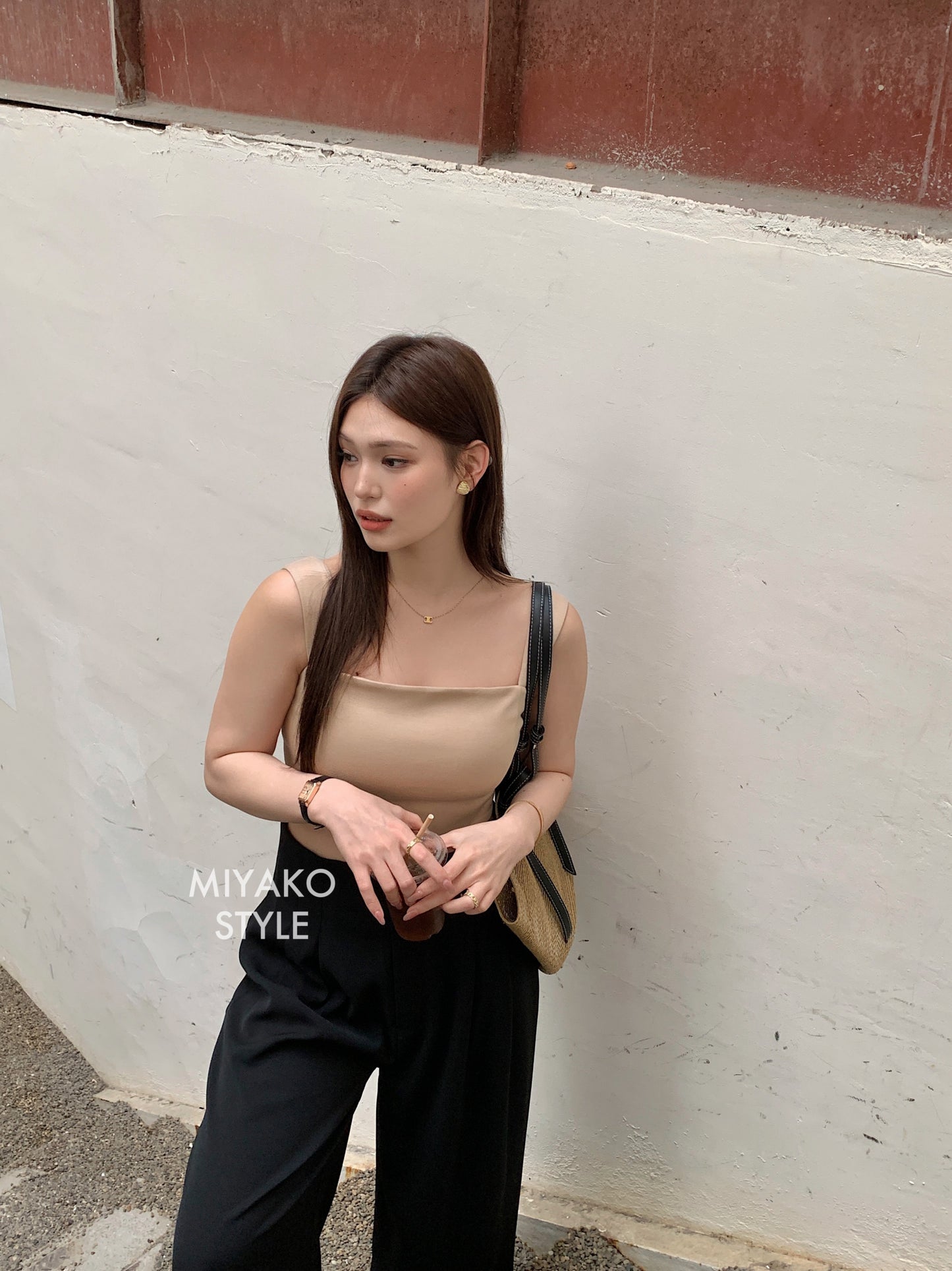 The New Premium Bra Crop Top in Khaki