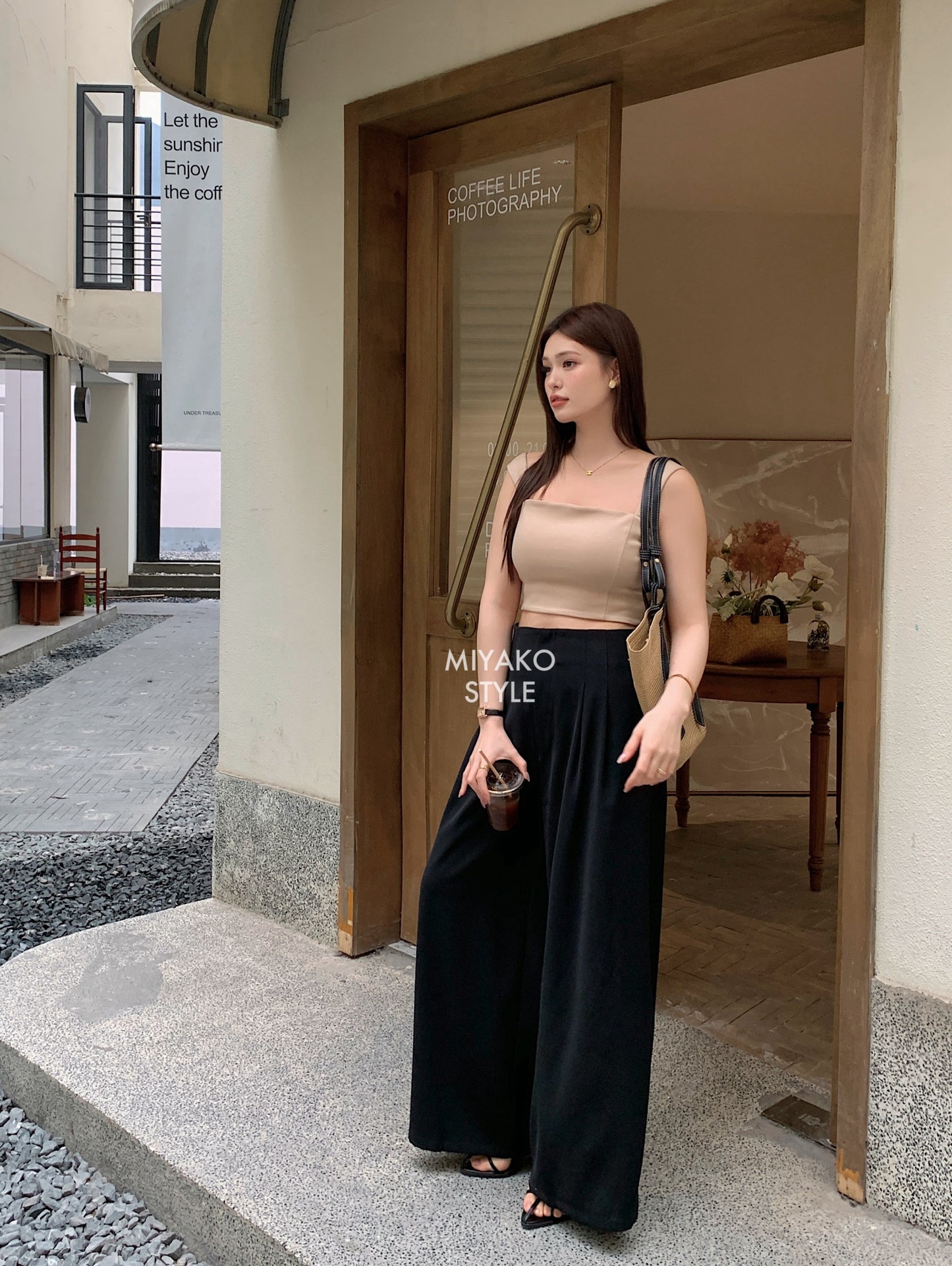 The New Premium Bra Crop Top in Khaki