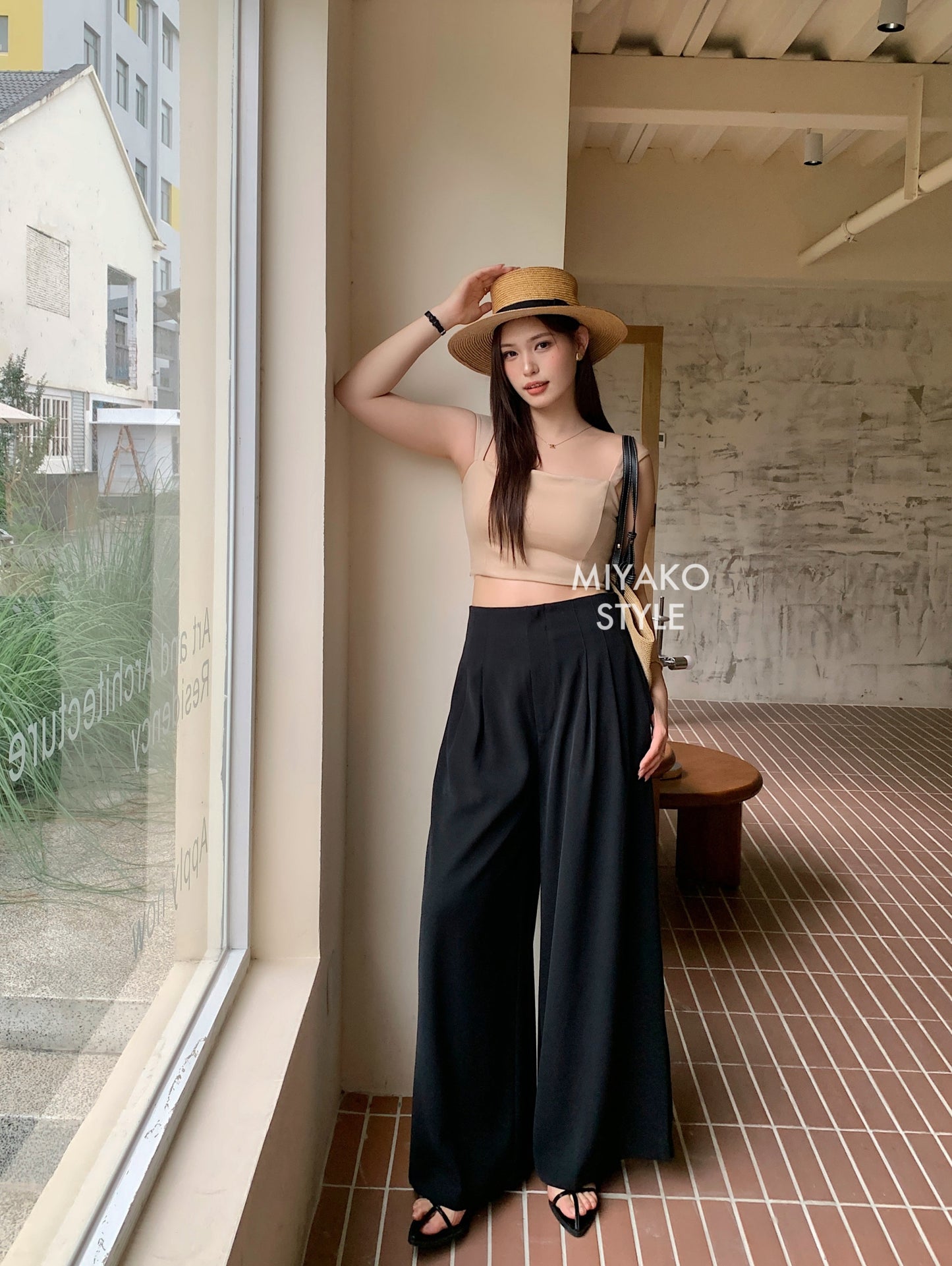 The New Premium Bra Crop Top in Khaki