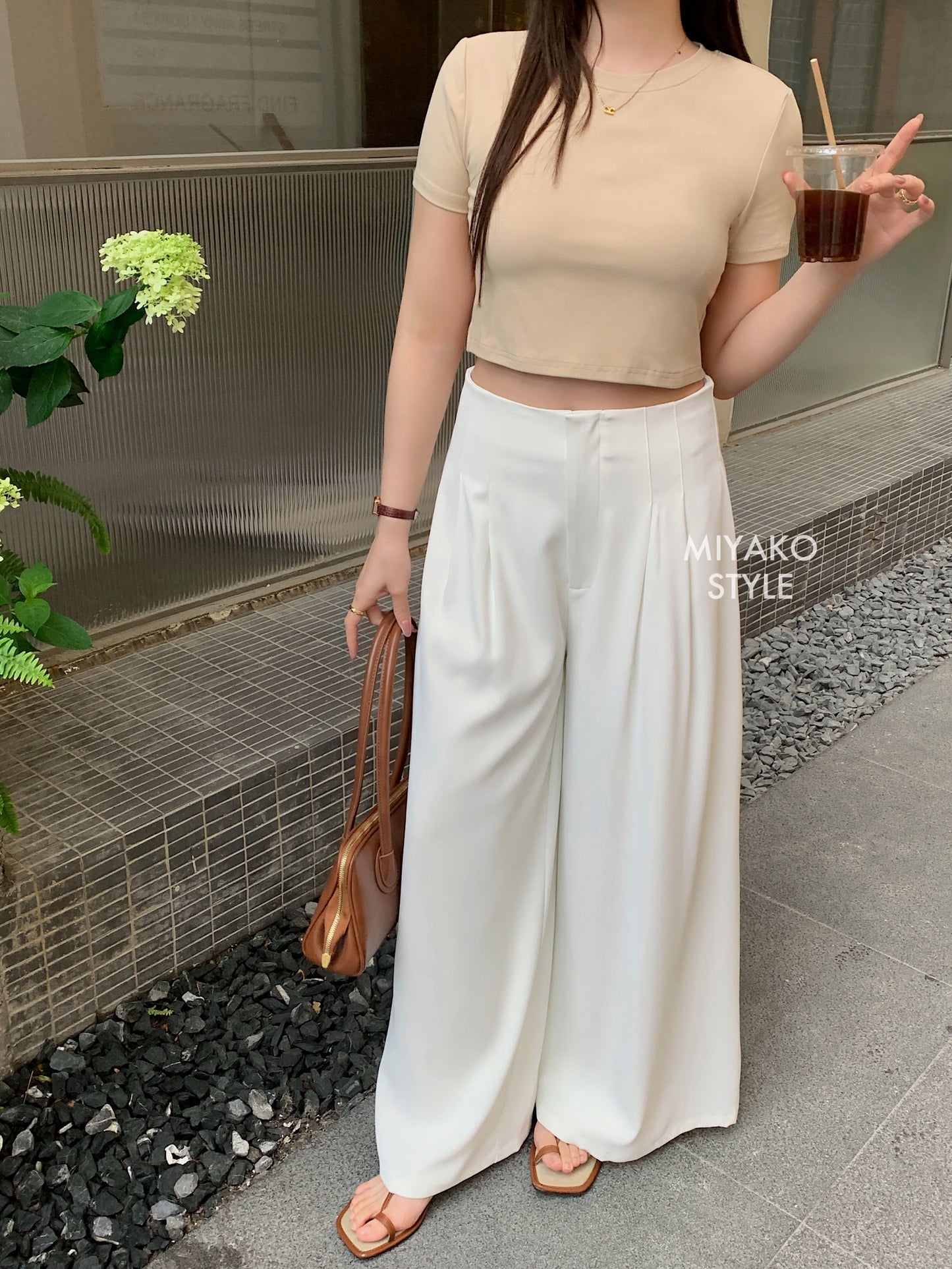 (DEFECT) Adele High Waist Long Pants
