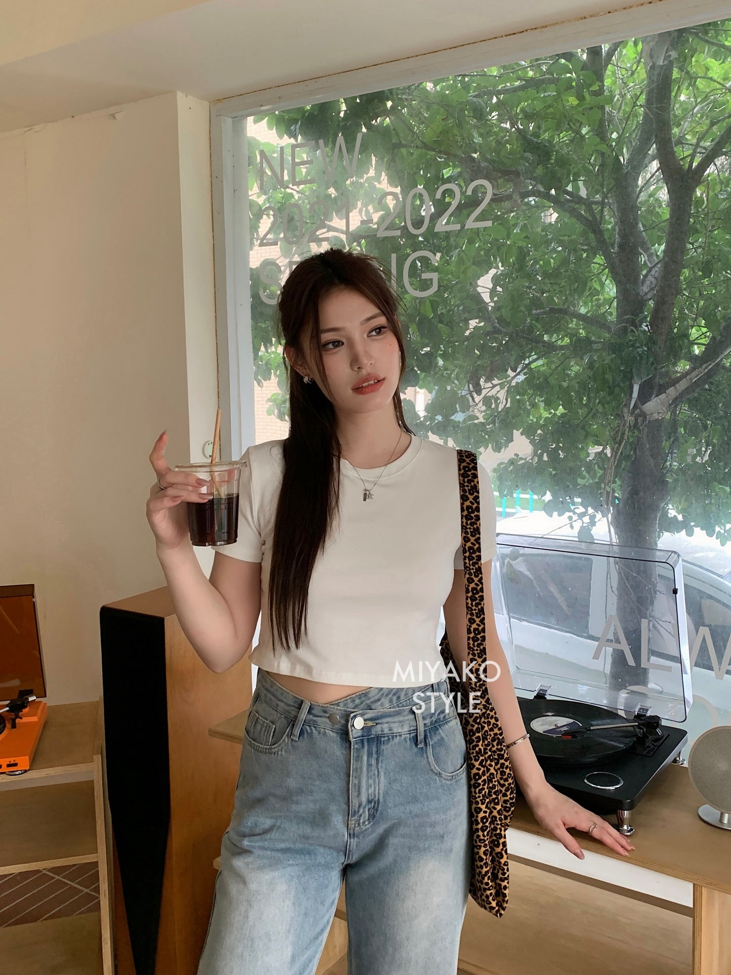(DEFECT) Anna Short Sleeve Crop Top