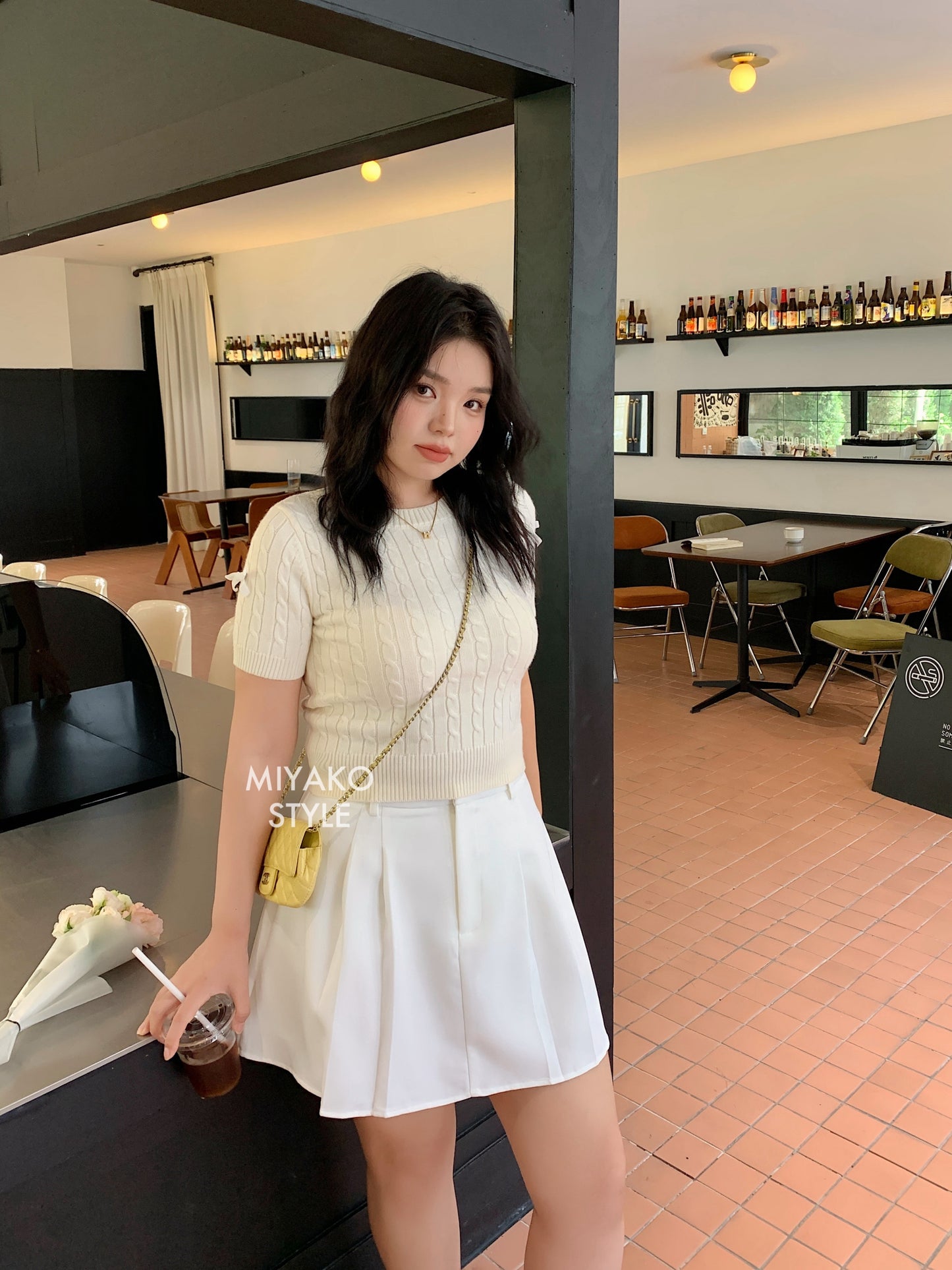 Aurora tennis skirt in White