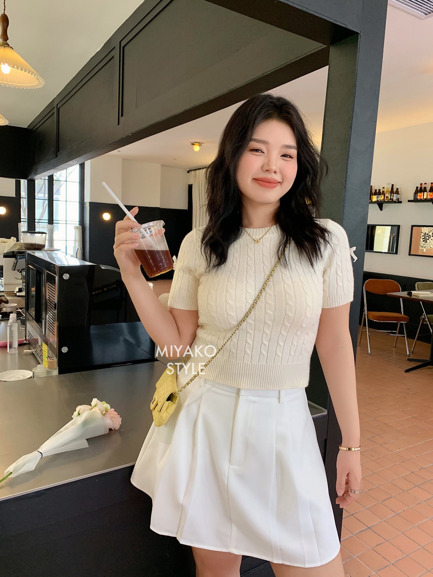 Aurora tennis skirt in White