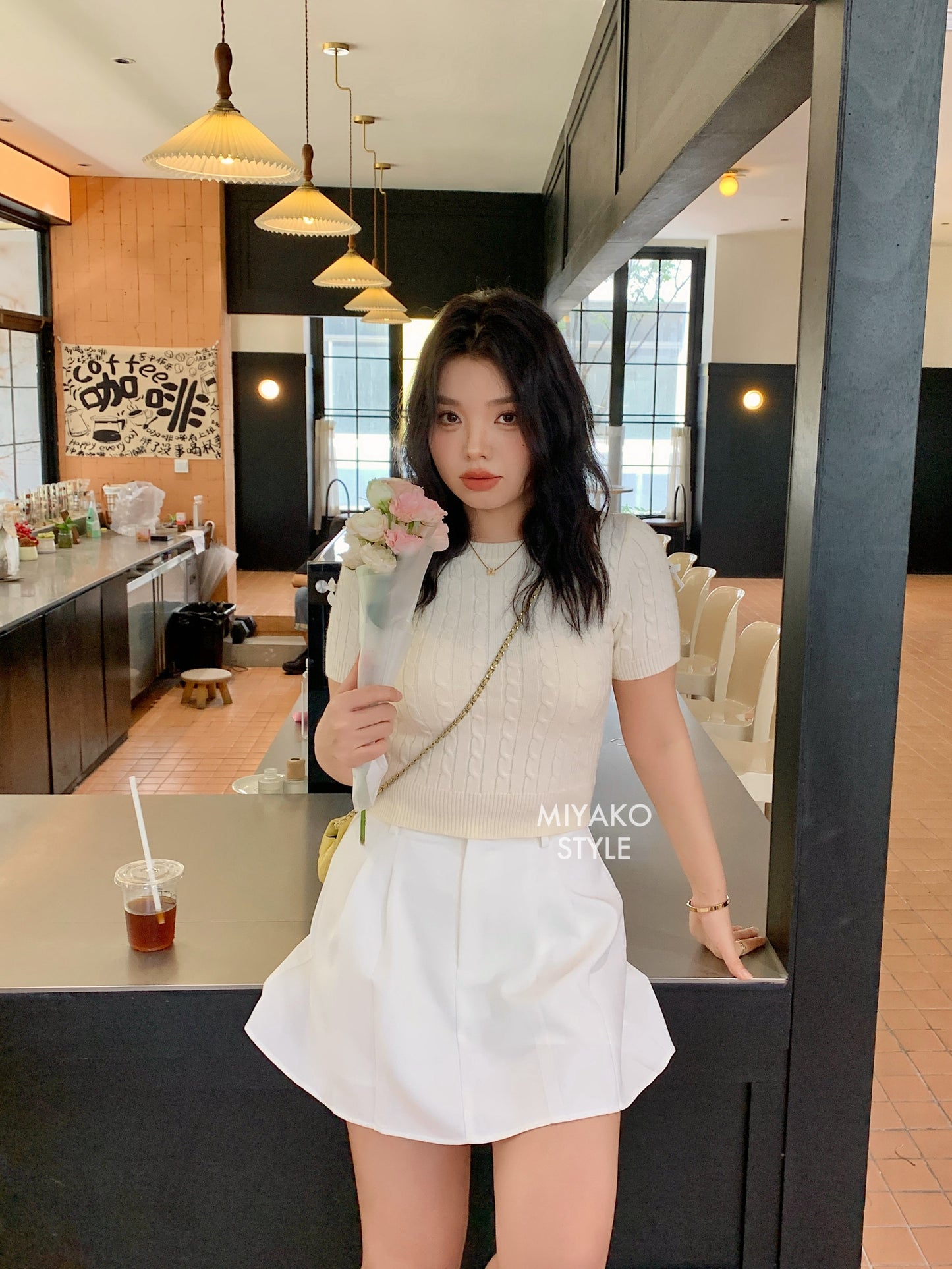 Aurora tennis skirt in White