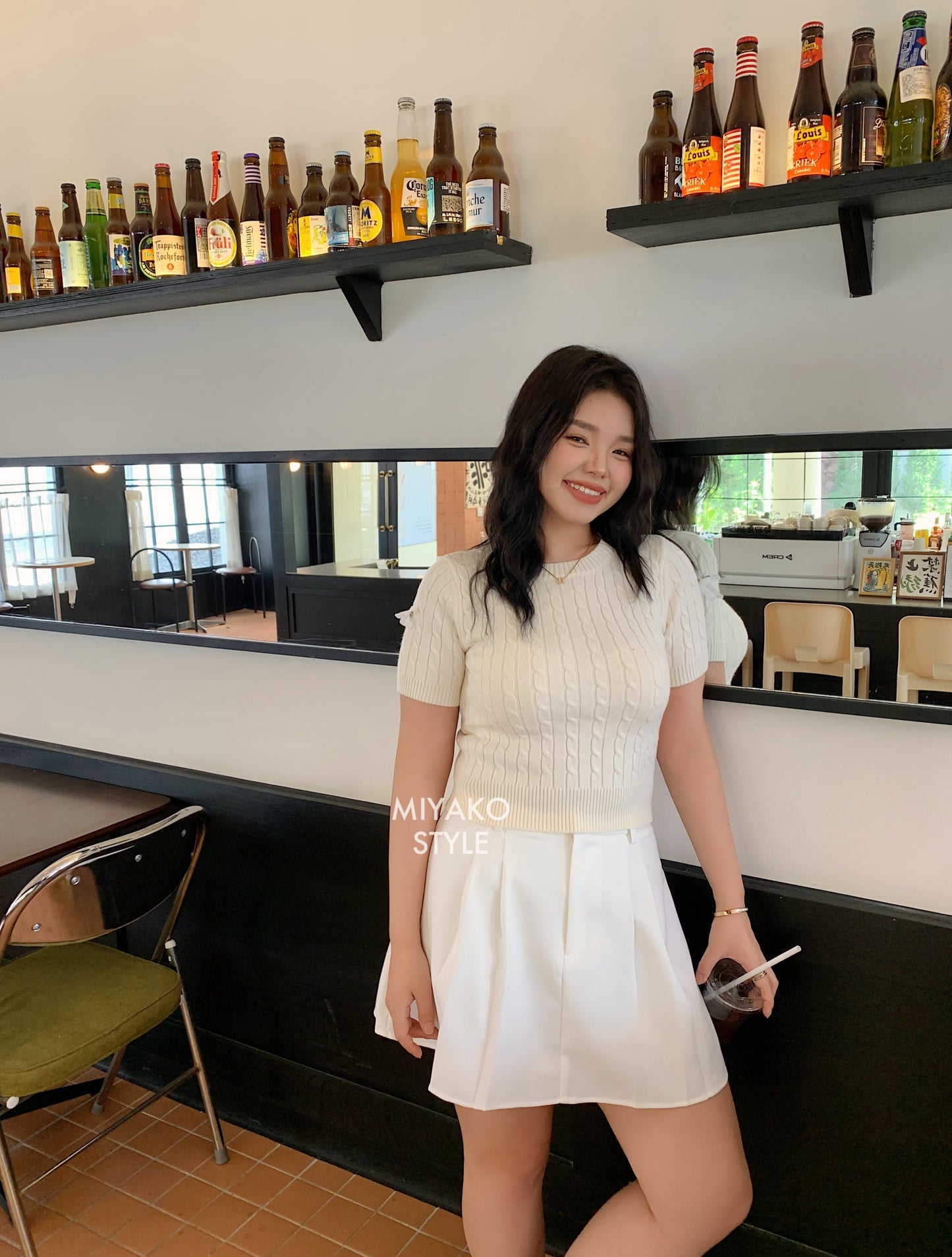 Aurora tennis skirt in White