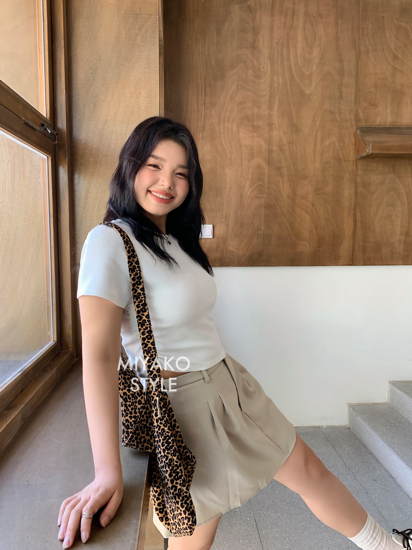 Aurora tennis skirt in Khaki