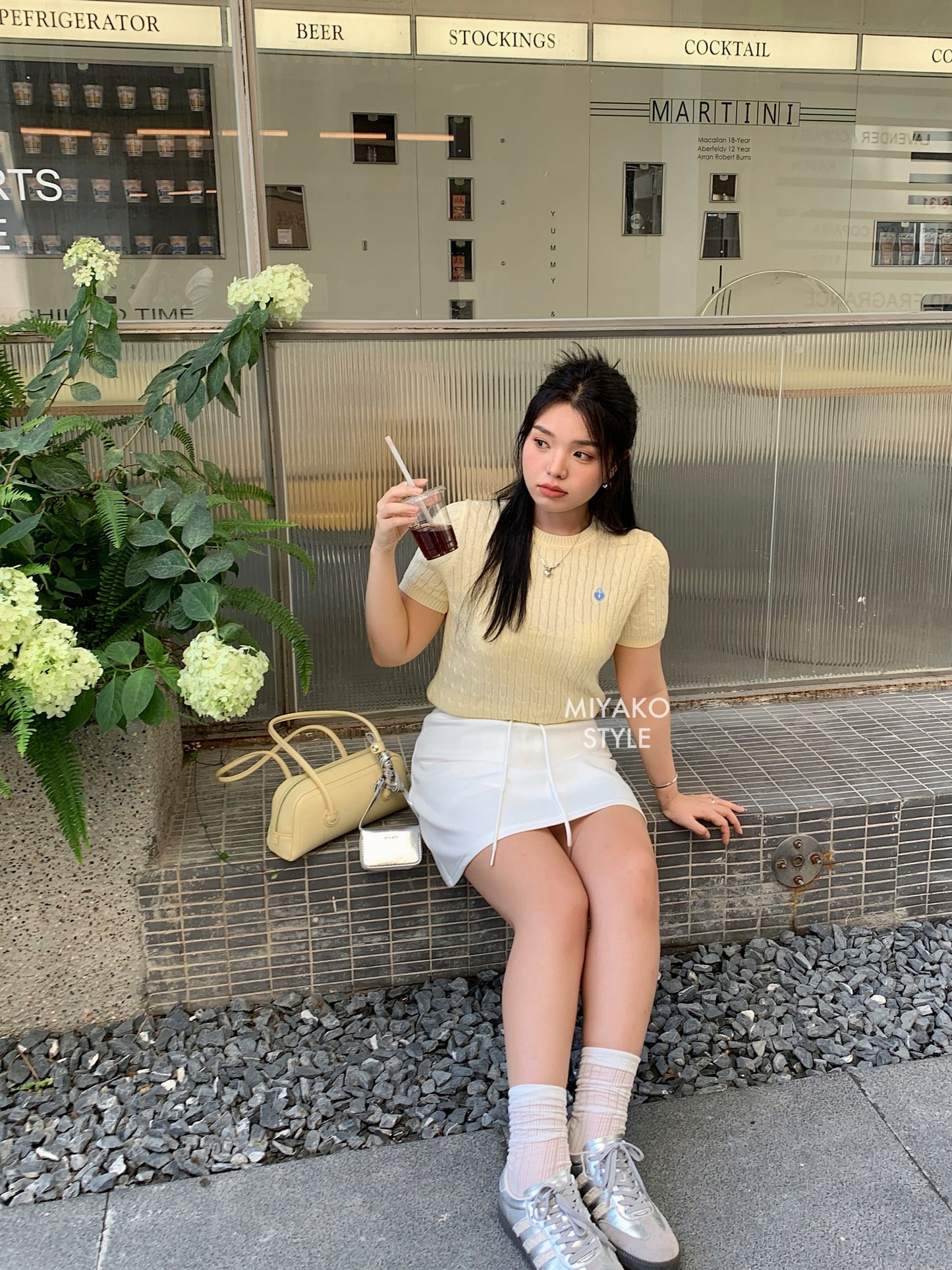 Cheese Mini Skirt in White 白色短裙