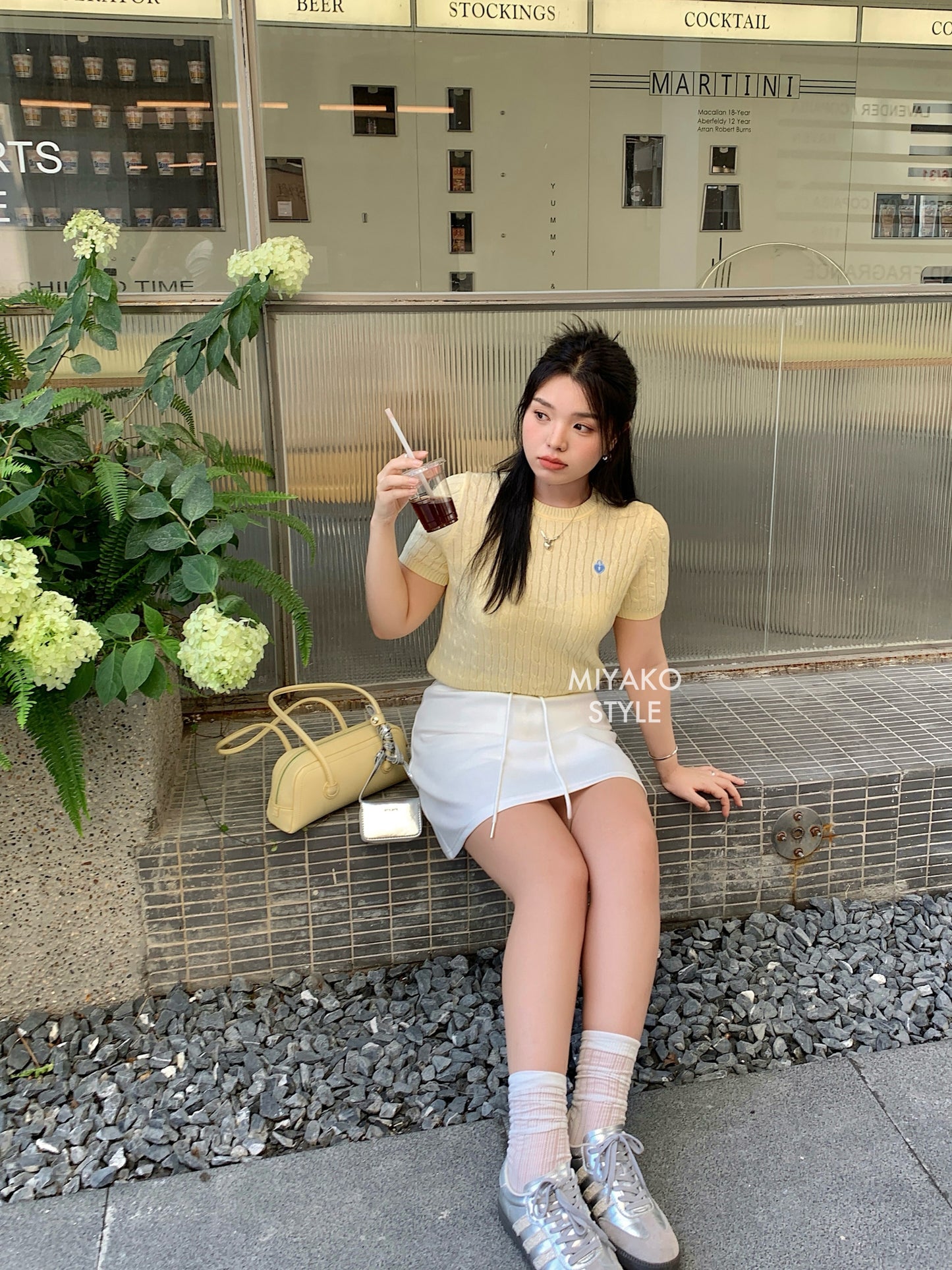 Cheese Mini Skirt in White 白色短裙