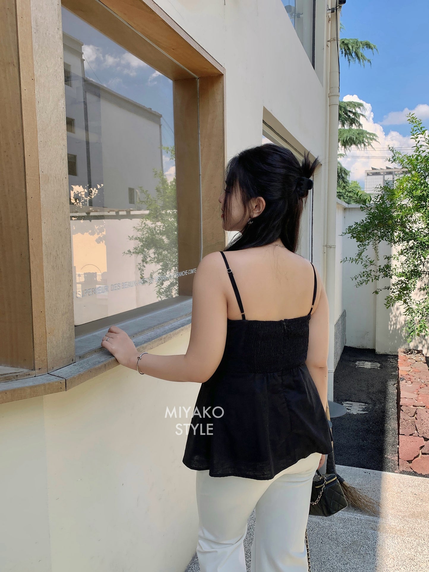 Venus High Waist Flared Pants in White