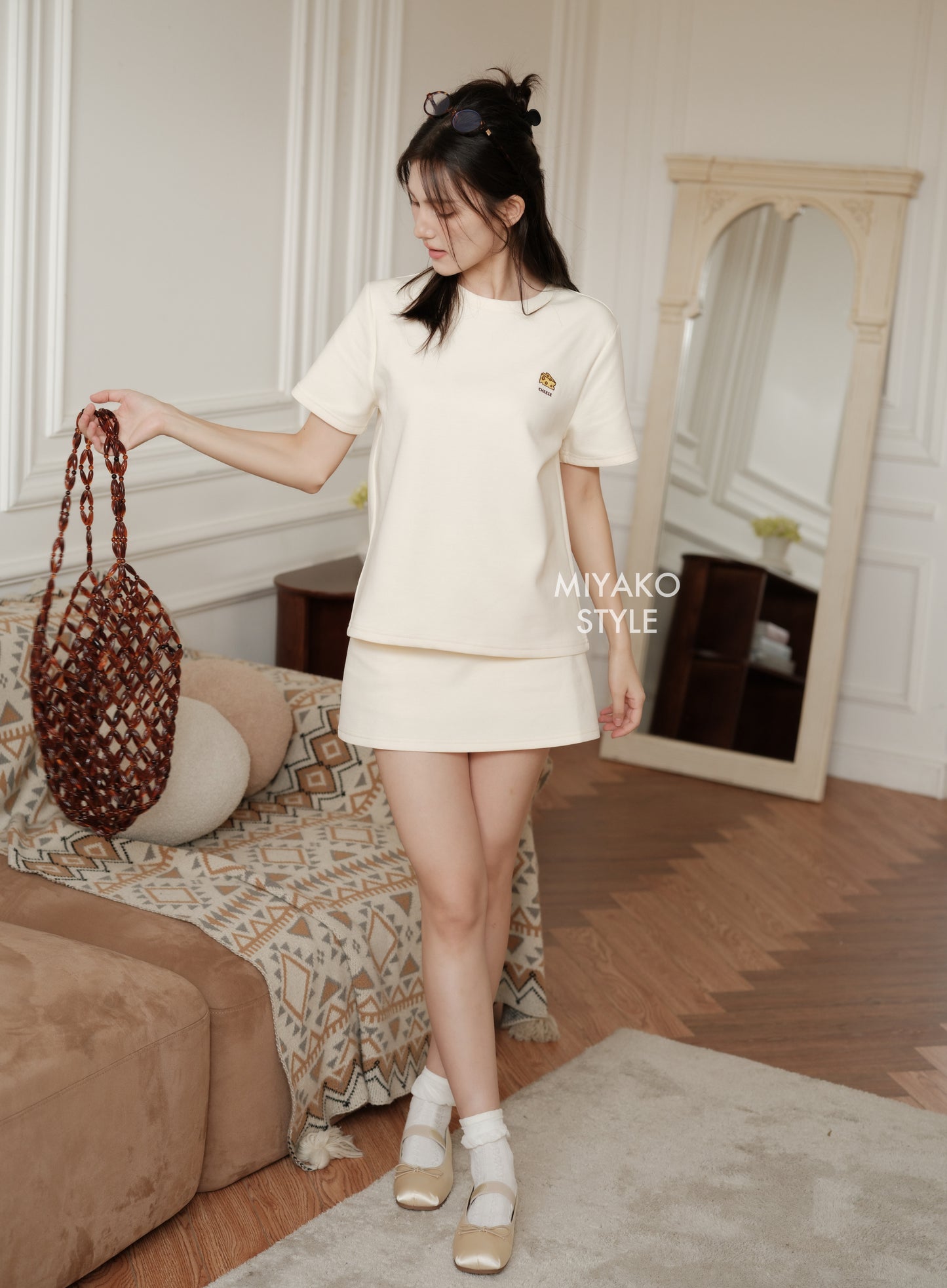 Cheese T shirt in Yellow 黃色T恤