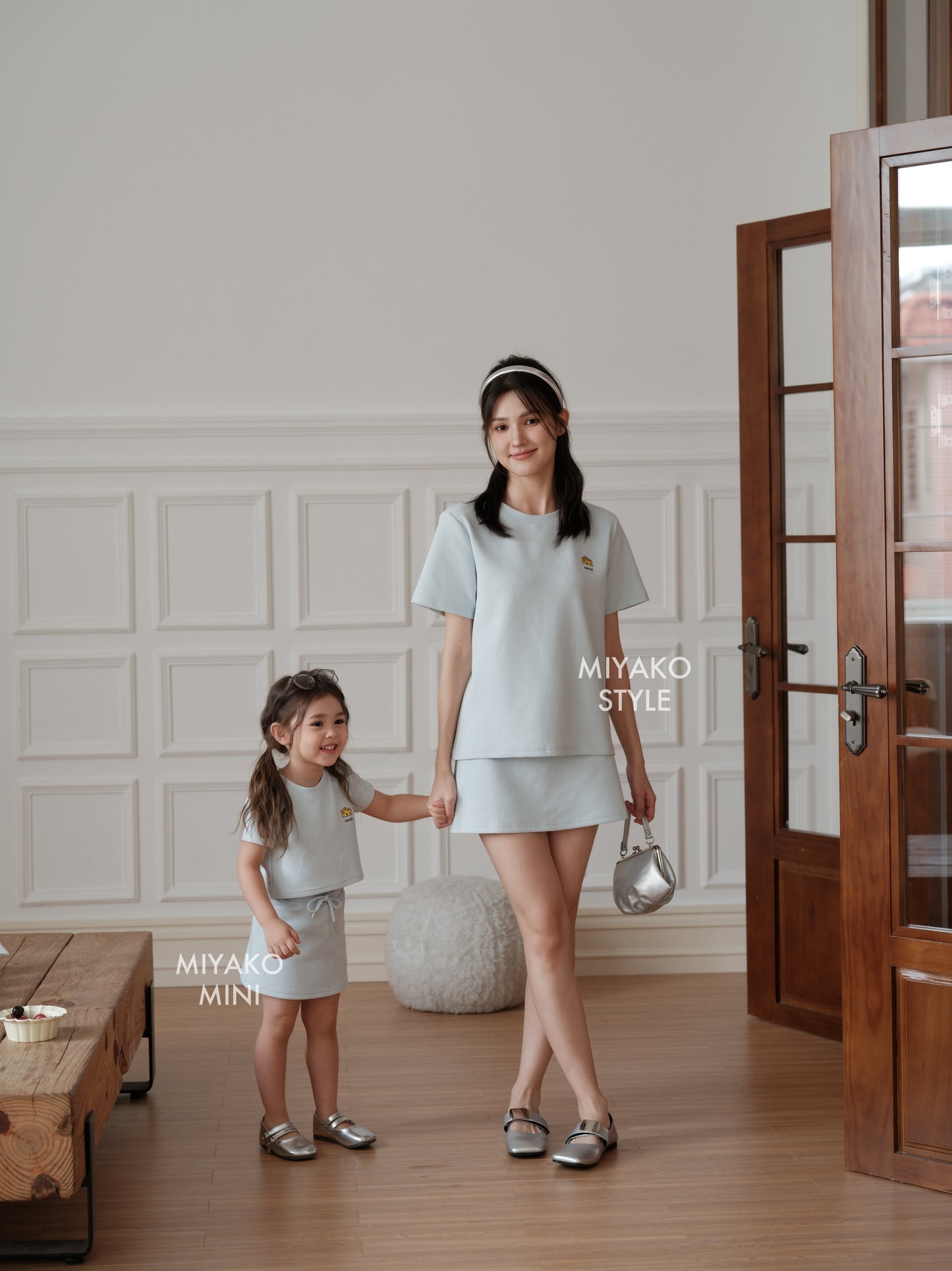 Cheese Mini Skirt in Blue Girl 小女孩短裙