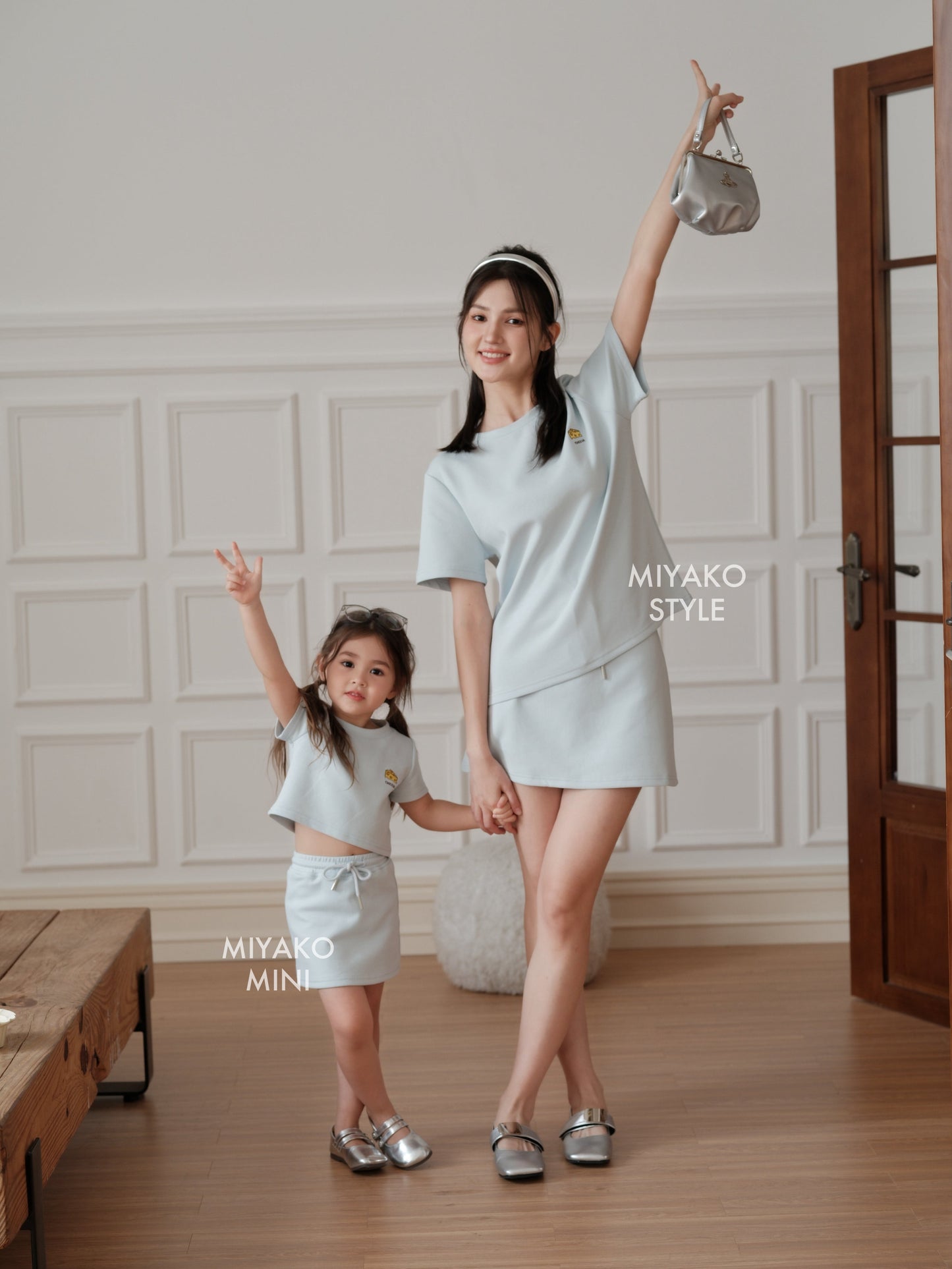 Cheese Mini Skirt in Blue Girl 小女孩短裙