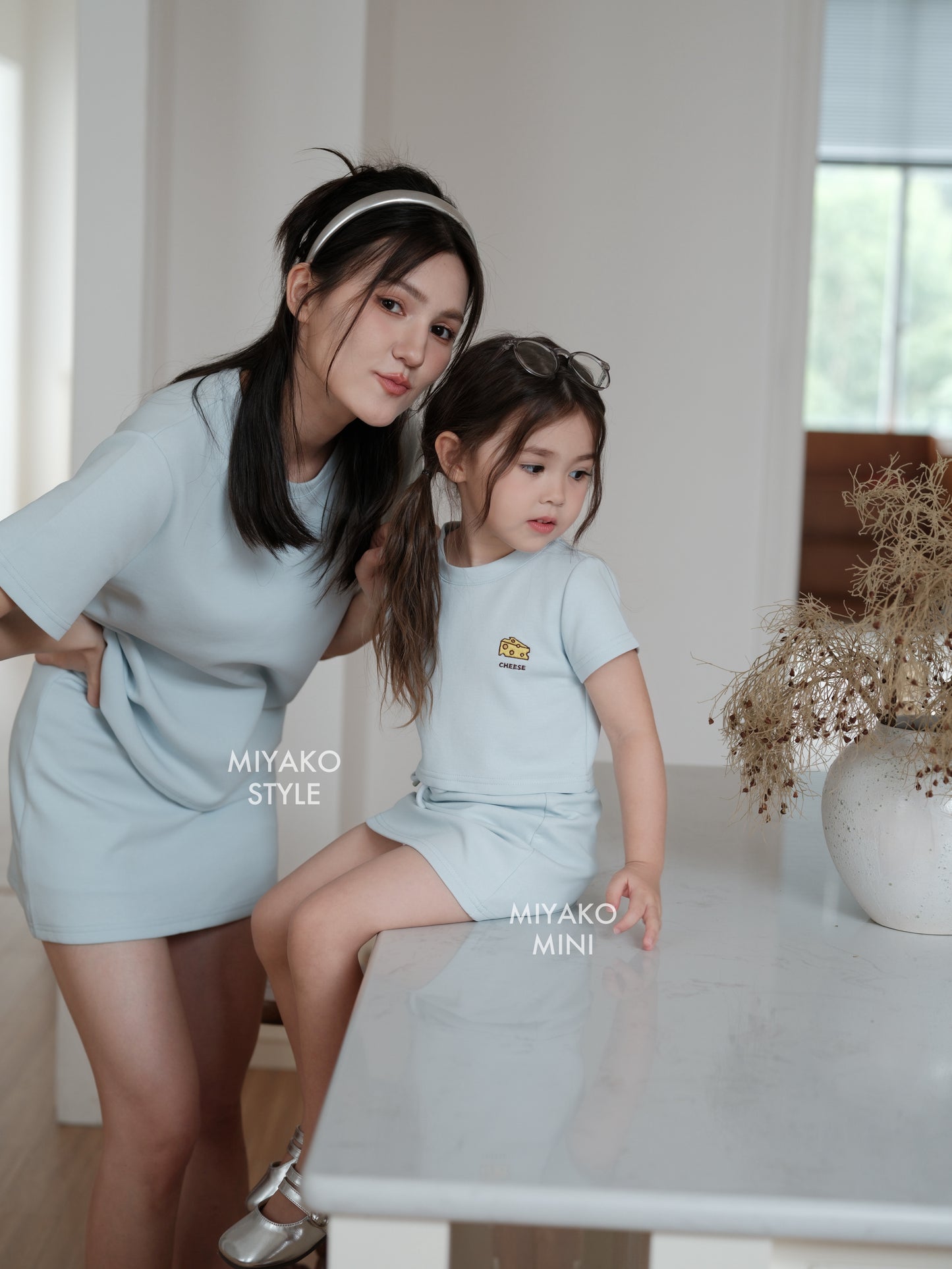 Cheese Mini Skirt in Blue Girl 小女孩短裙